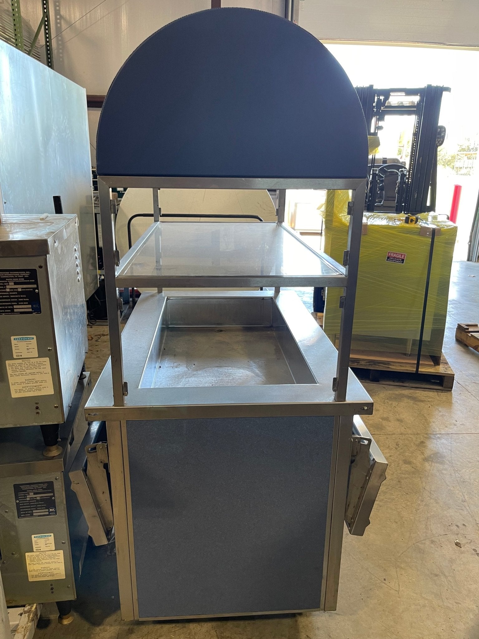 Used 48" Randell RAN IC-3 Mobile Cold Food Table Iced Cold Pan Salad Bar Buffet