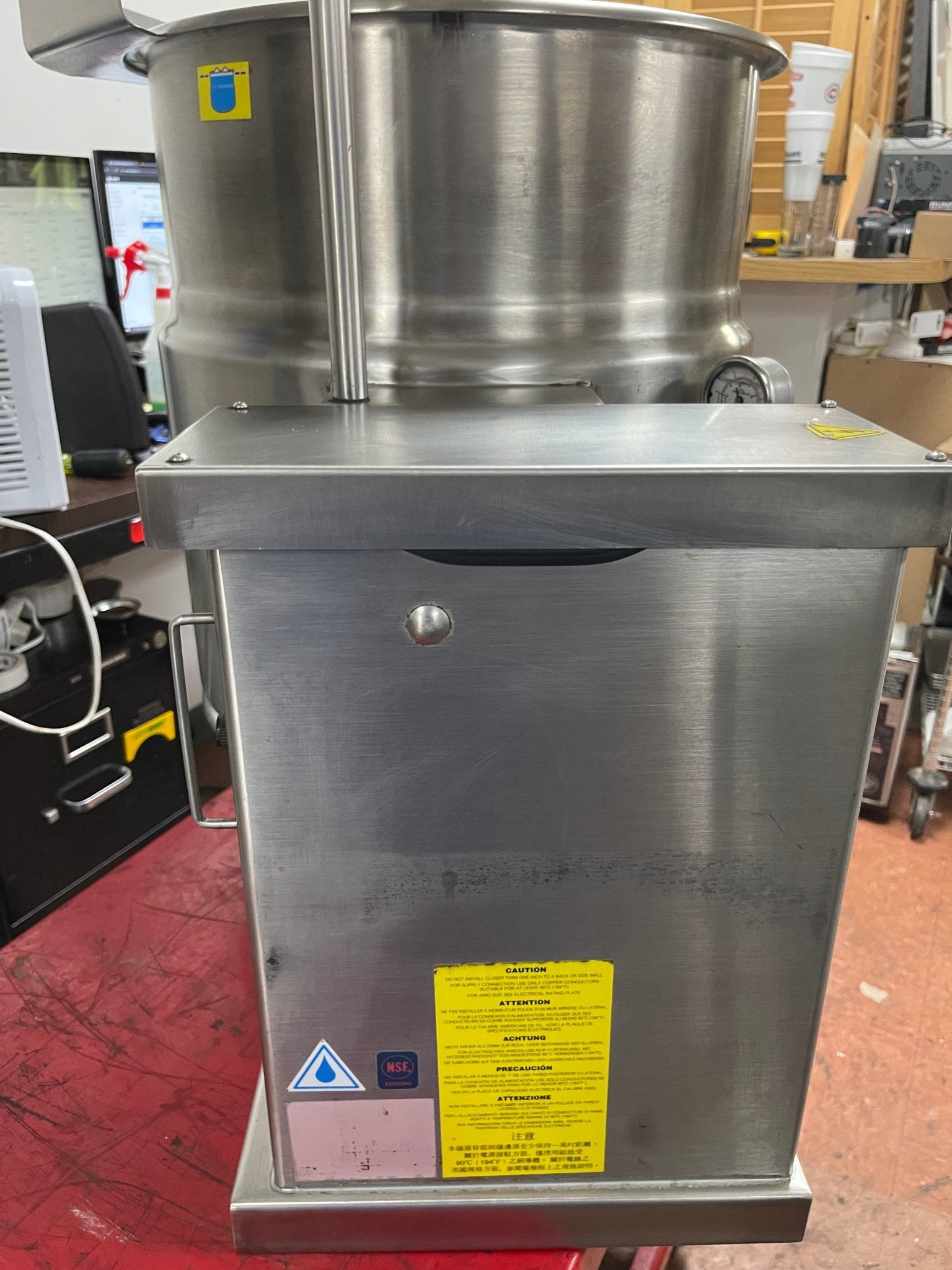 Used Cleveland KET - 12 - T 12 Gallon Tilting 2/3 Steam Jacketed Electric Tabletop Kettle - 240V 3Ph - Falcon Restaurant Supply - 7
