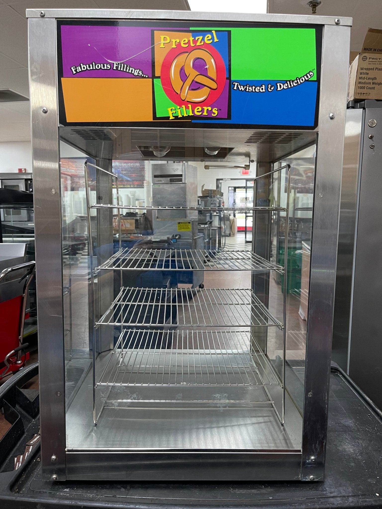 Used Wisco Heated Glass Display Case Lighted Warmer Merchandiser 120V 965 Watts - Falcon Restaurant Supply - 1