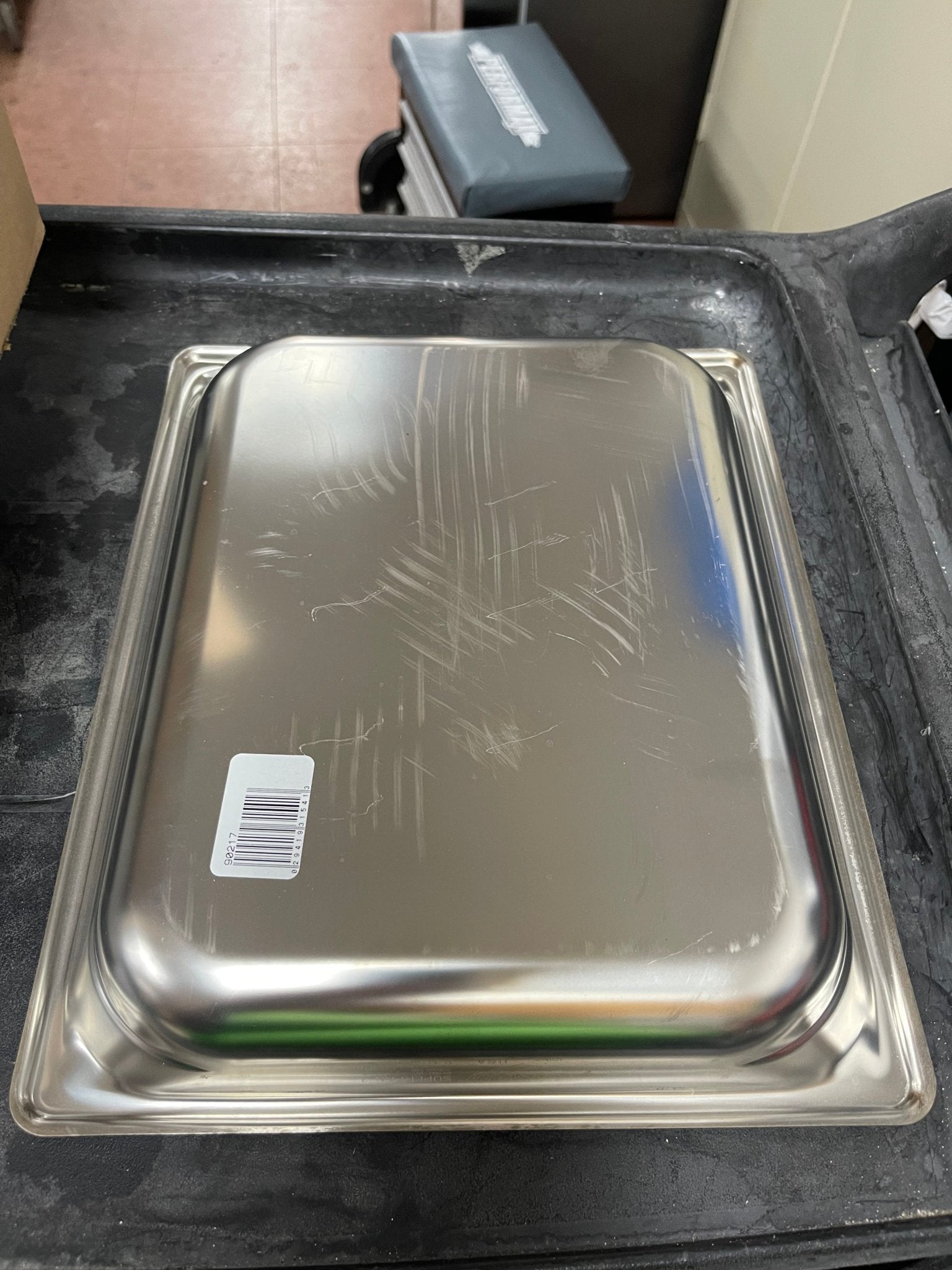 New Vollrath 90217 Stainless Super Pan 3 - 1/2 Size 1 1/2" Deep SteelCoat x3 Non - Stick Pan - Falcon Restaurant Supply - 4