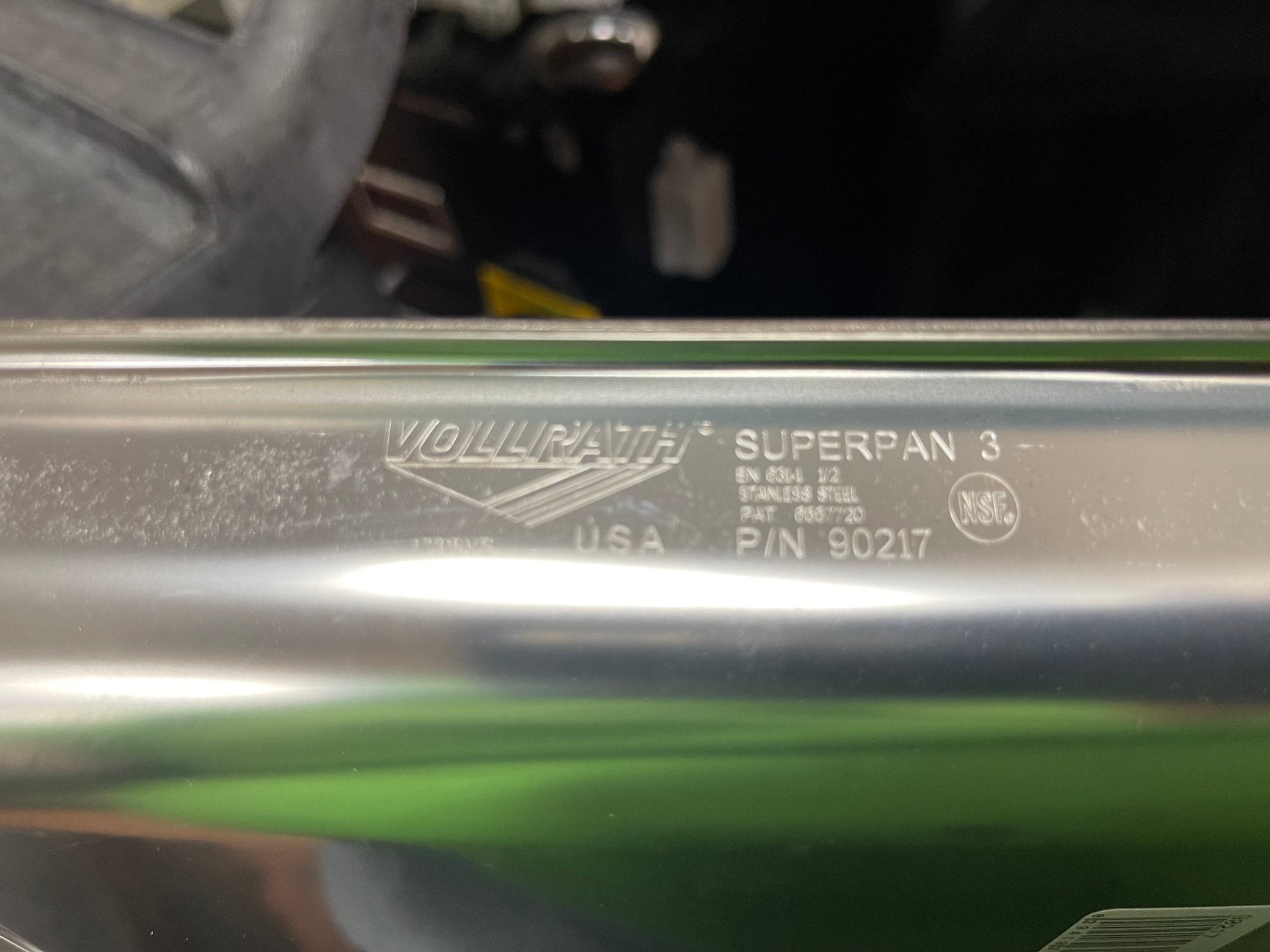 New Vollrath 90217 Stainless Super Pan 3 - 1/2 Size 1 1/2" Deep SteelCoat x3 Non - Stick Pan - Falcon Restaurant Supply - 5