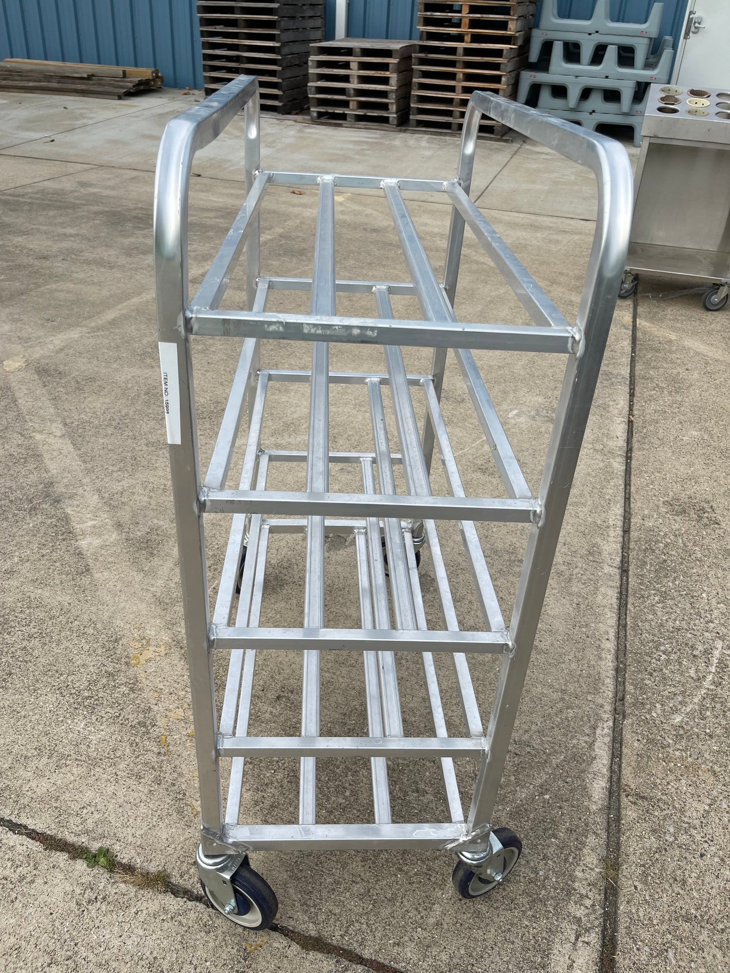 Hubert Aluminum 5 Shelf Universal Rack with Wheels - 32"W x 16"D x 43"H - SS275