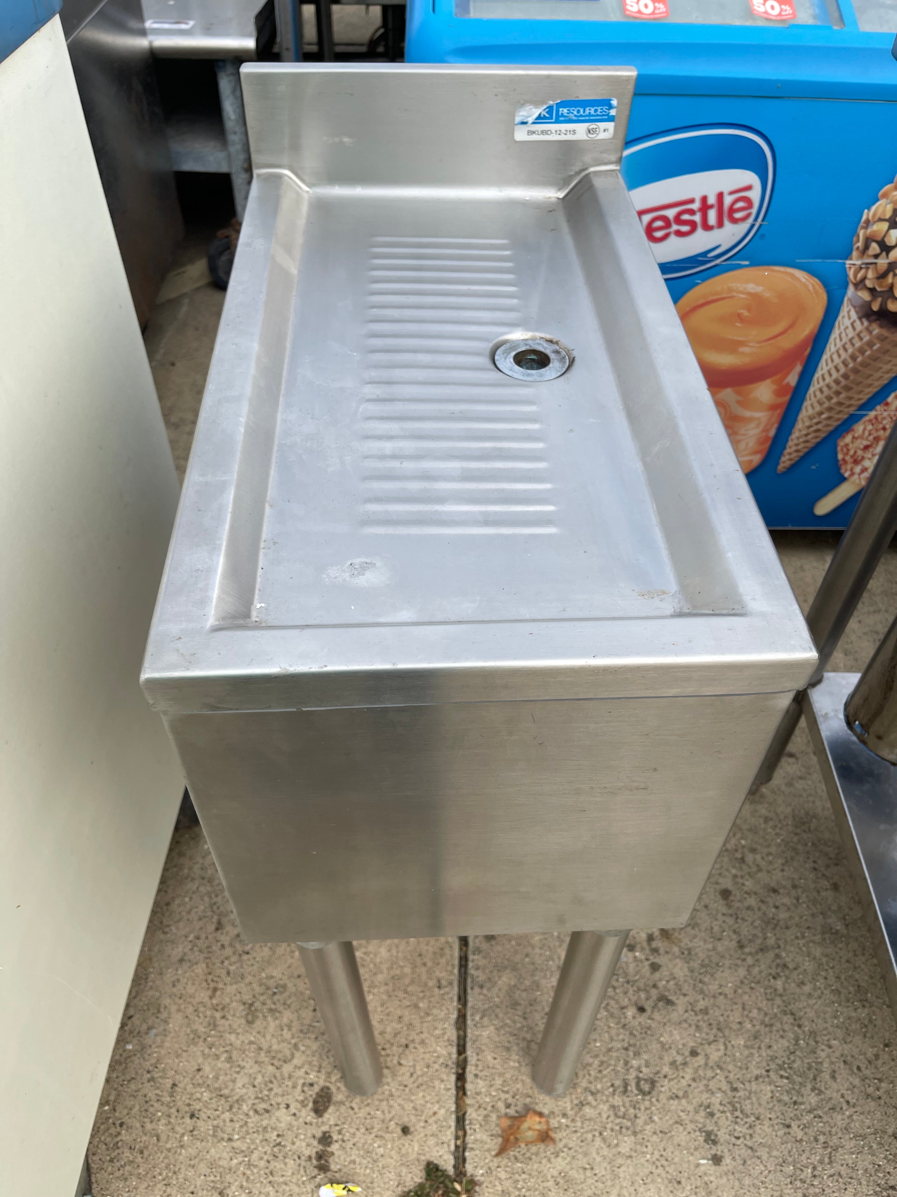 Used BK Resources BKUBD-12-21S Stainless Steel Underbar Drainboard - SS276