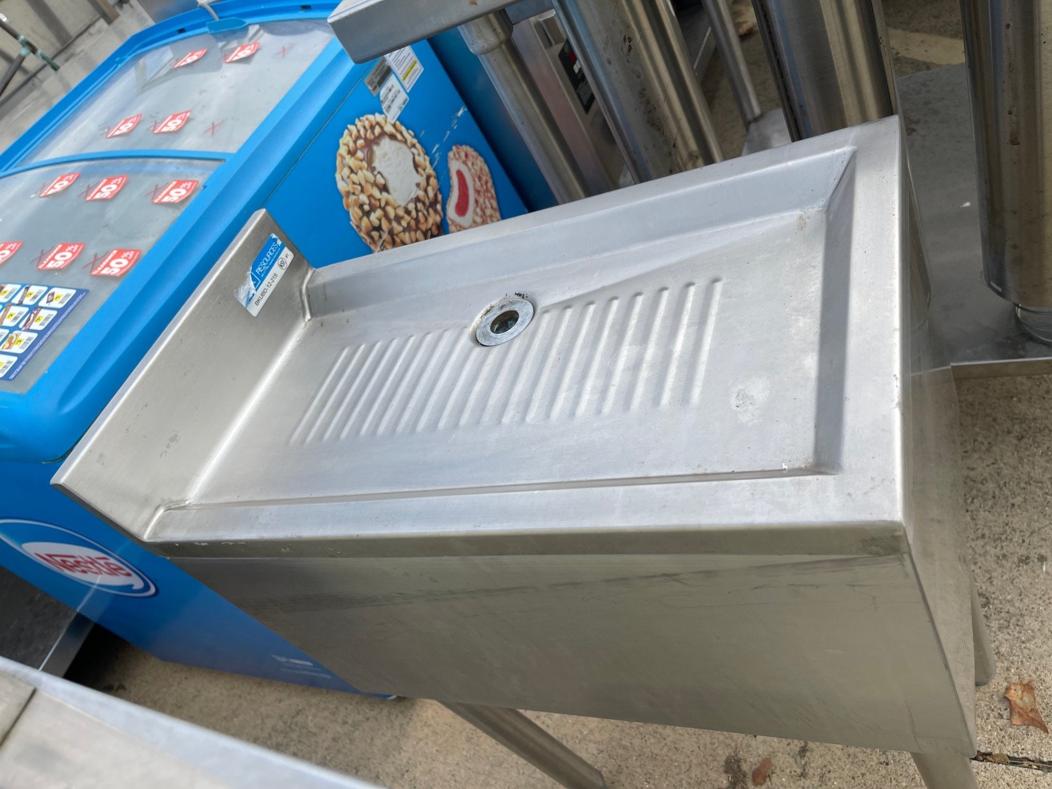 Used BK Resources BKUBD - 12 - 21S Stainless Steel Underbar Drainboard - SS276 - Falcon Restaurant Supply - 2
