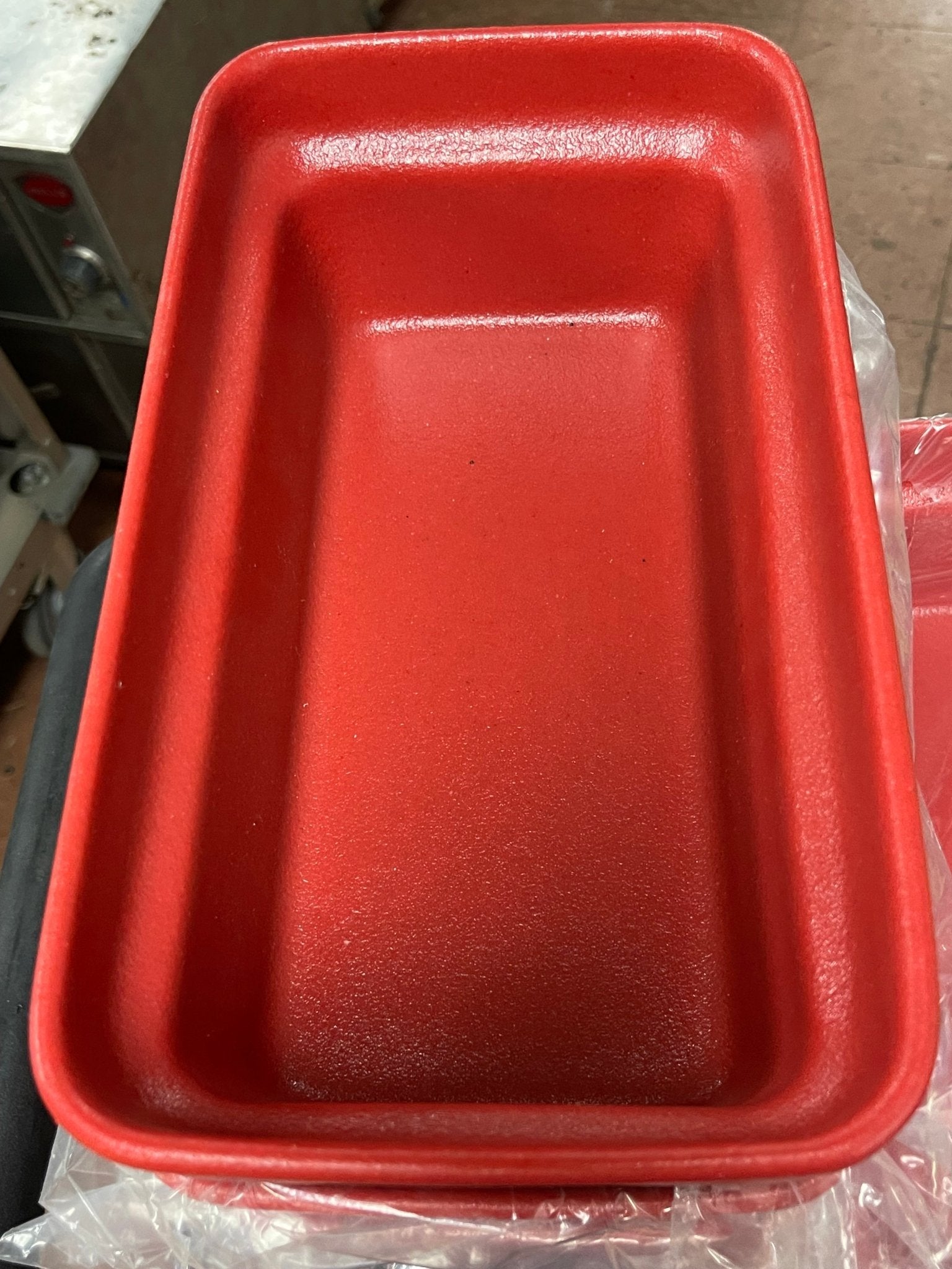 New G.E.T. Bugambilia Red Resin Coated Aluminum Salad Bar Deli Buffet Bowl - Falcon Restaurant Supply - 1