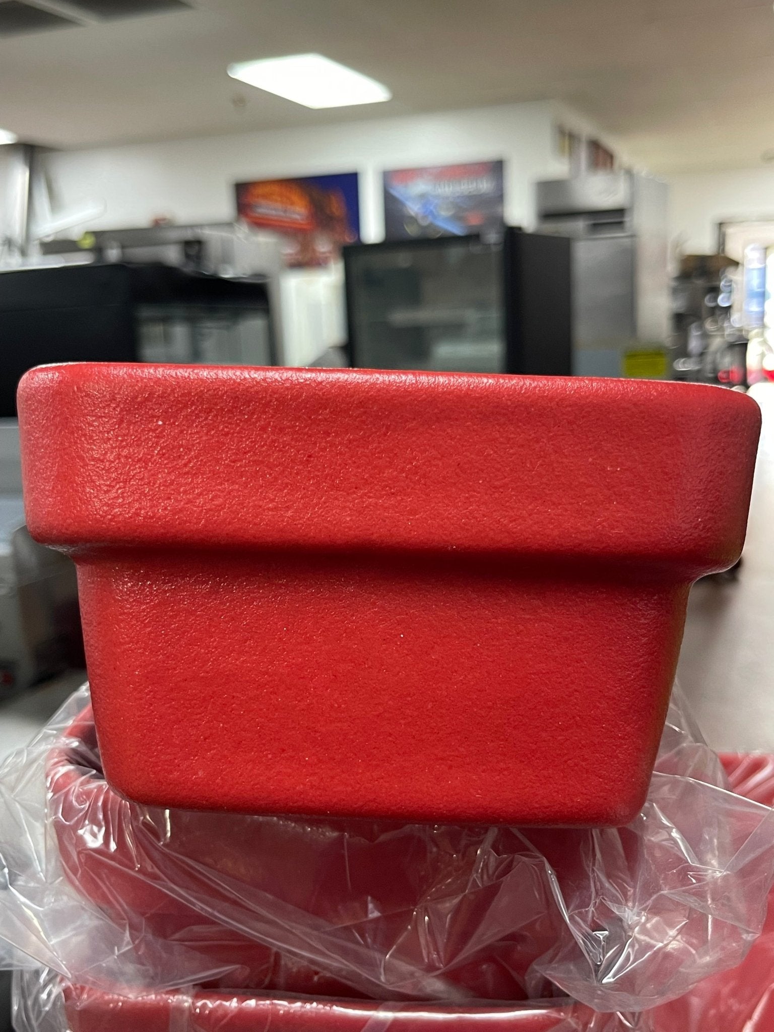 New G.E.T. Bugambilia Red Resin Coated Aluminum Salad Bar Deli Buffet Bowl - Falcon Restaurant Supply - 3