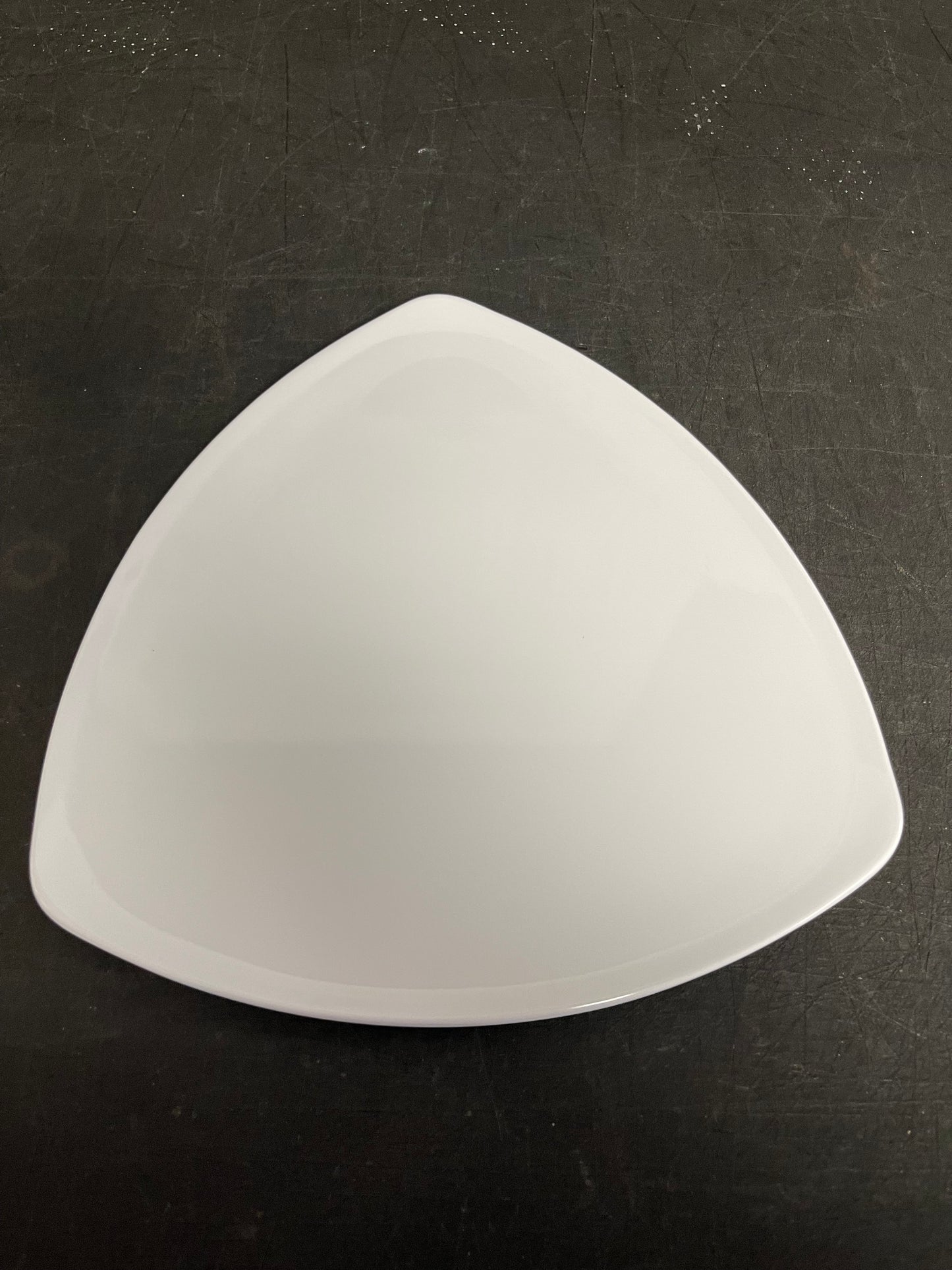 GET TP-12-DW Diamond White Melamine 12" Triangular Serving Plate