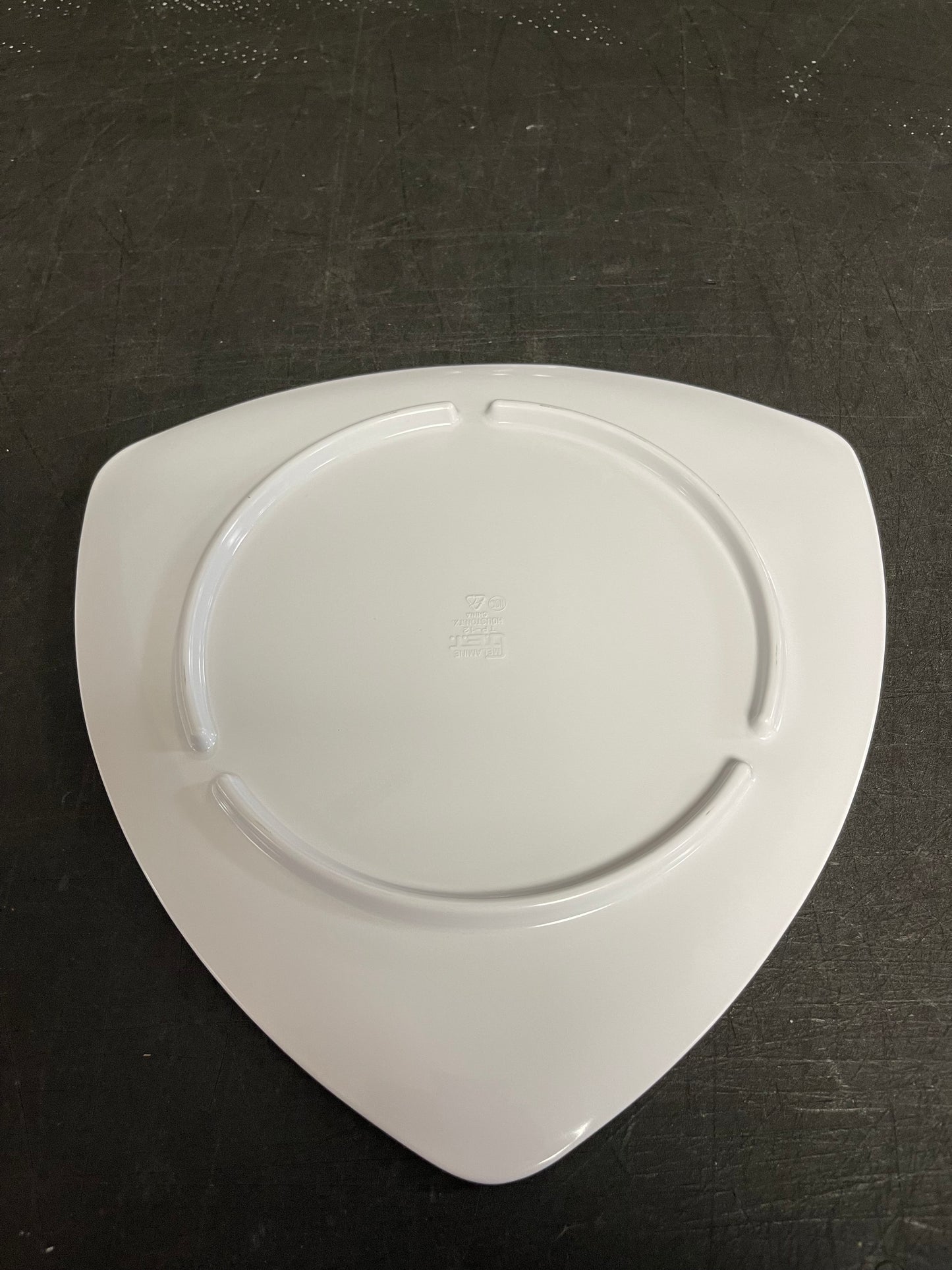 GET TP-12-DW Diamond White Melamine 12" Triangular Serving Plate