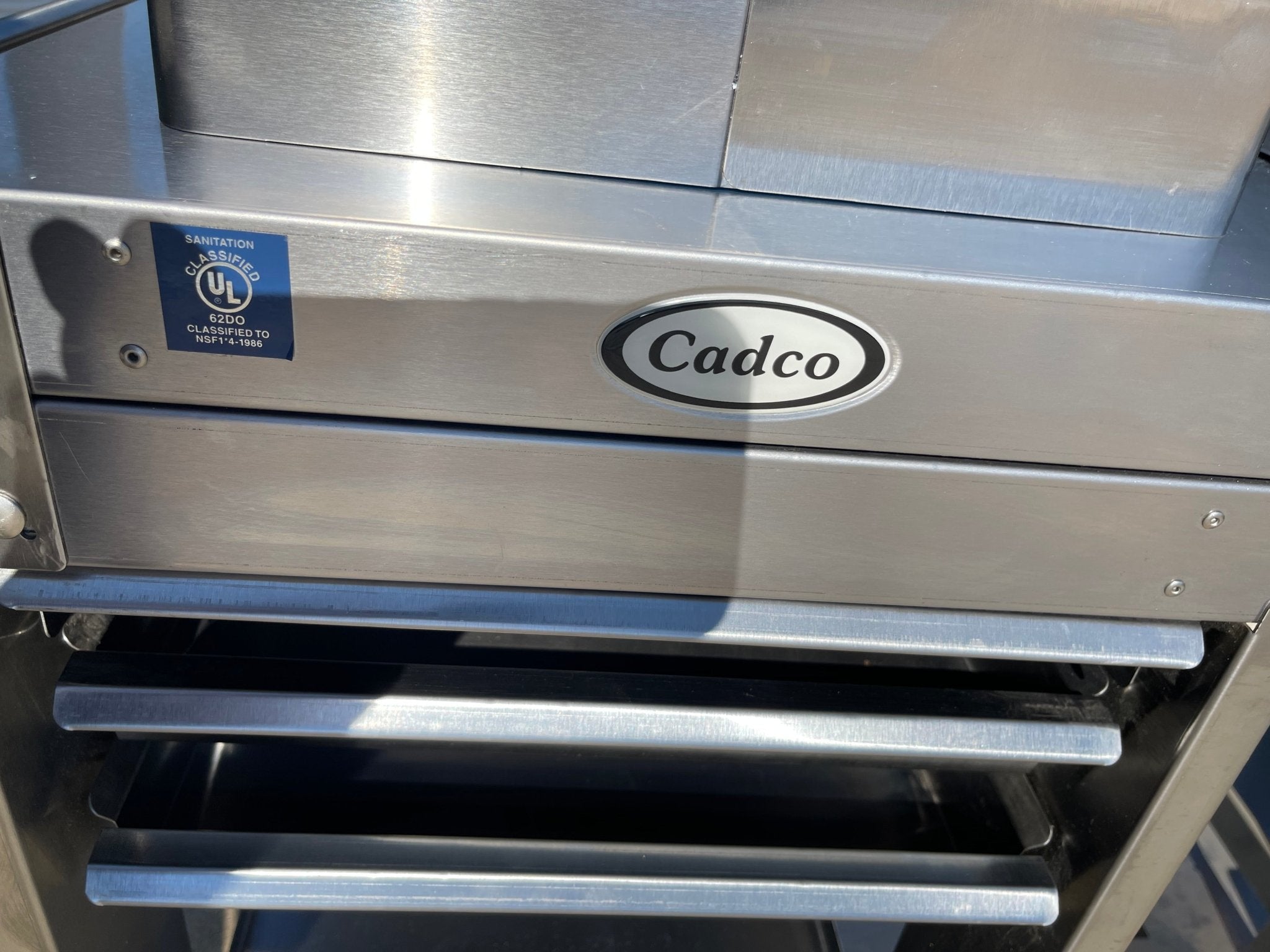 Used Cadco - CBCHC - Stainless Steel Mobile 2 Hot 1 Cold Buffet Serving Cart 120V - Falcon Restaurant Supply - 13