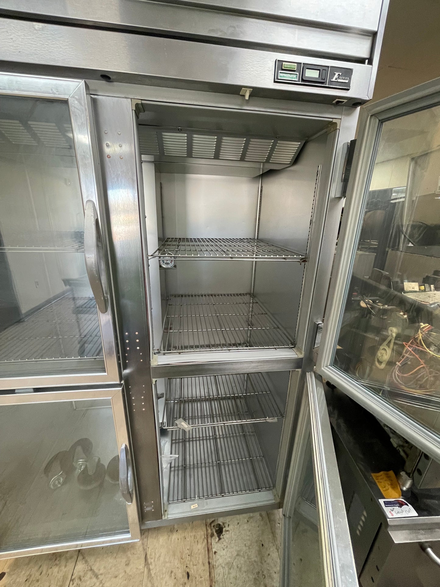 Used Beverage-Air ER48-1AHG Stainless Glass 4 Door Top Mounted Reach-in Refrigerator 120V