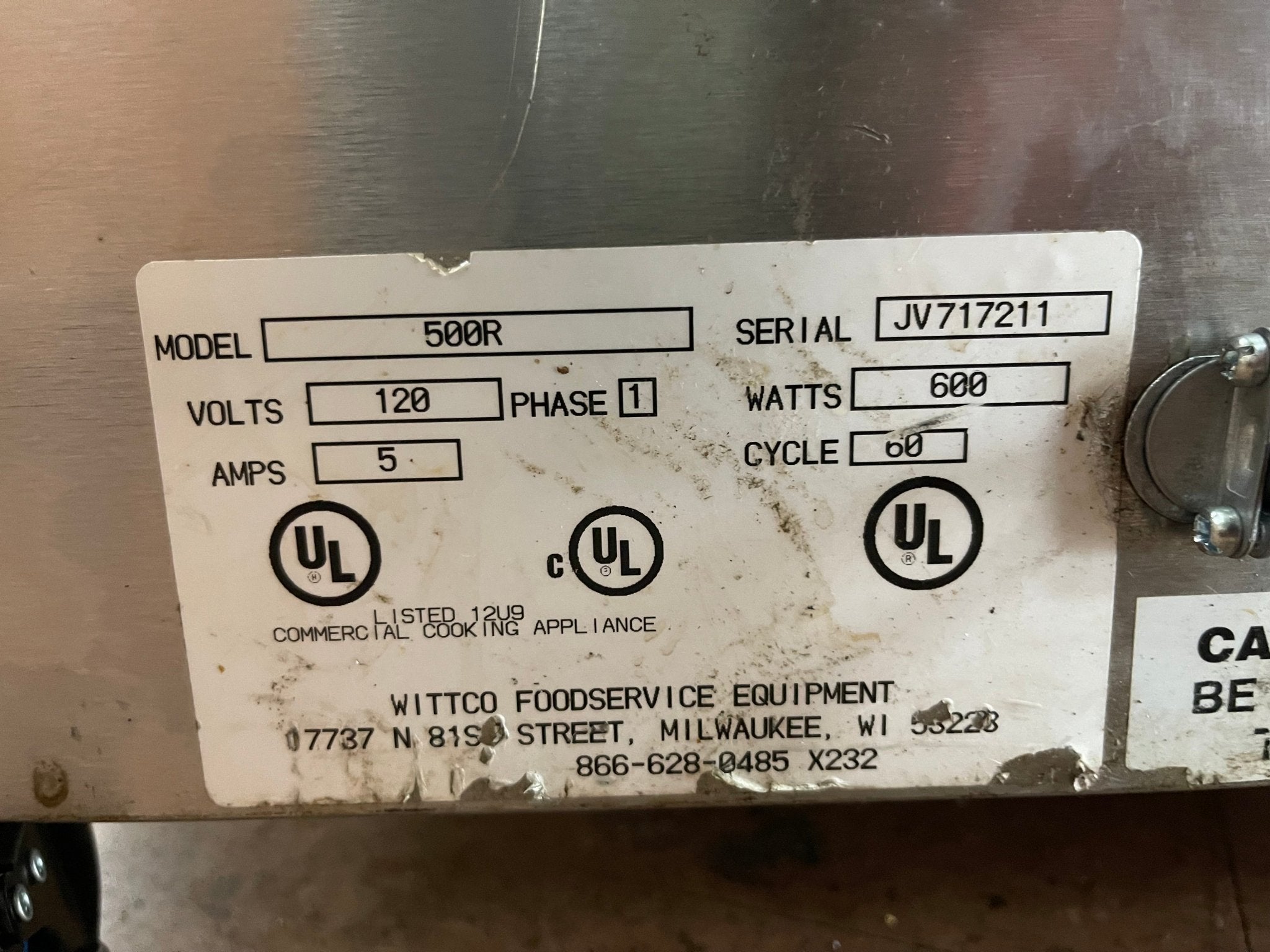 Used Wittco 500R Stainless Steel Half Height 8 Pan Electric Heated Holding Warmer Display Cabinet 120V - Falcon Restaurant Supply - 7
