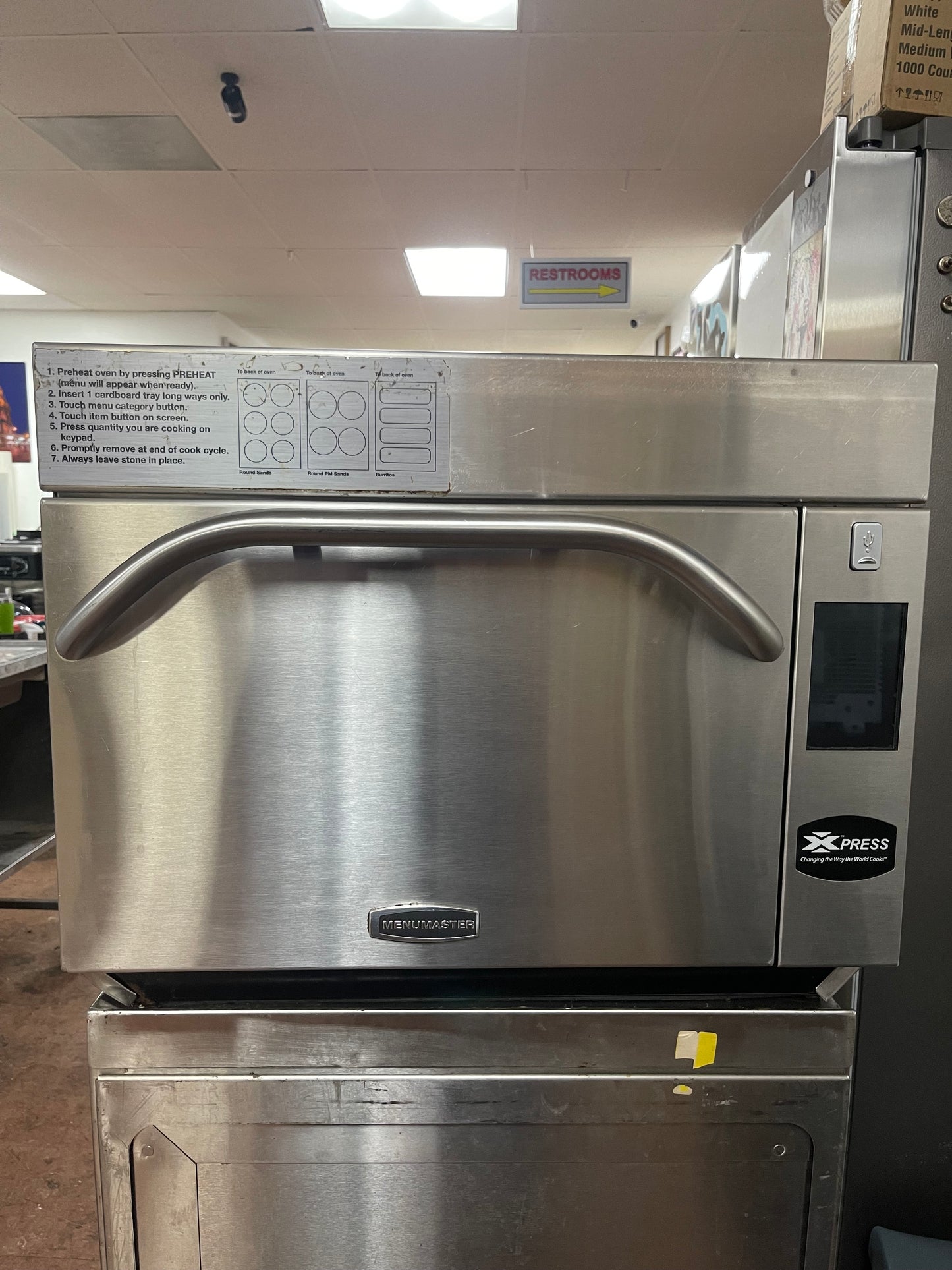 2014 Amana Menumaster MPX22QT Accelerated Oven 0 Hours 220V New Mags at 1907 Hours