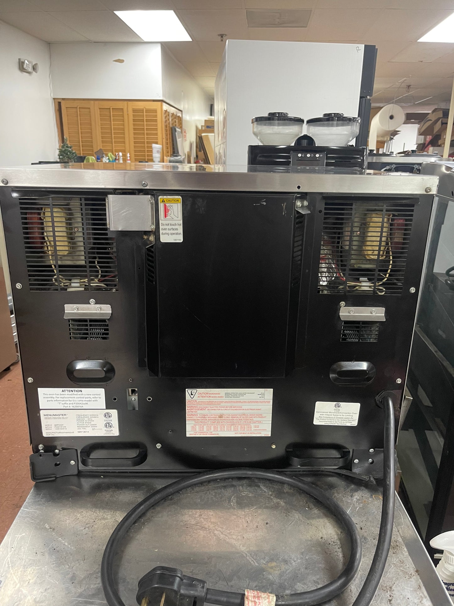 2014 Amana Menumaster MPX22QT Accelerated Oven 0 Hours 220V New Mags at 1907 Hours