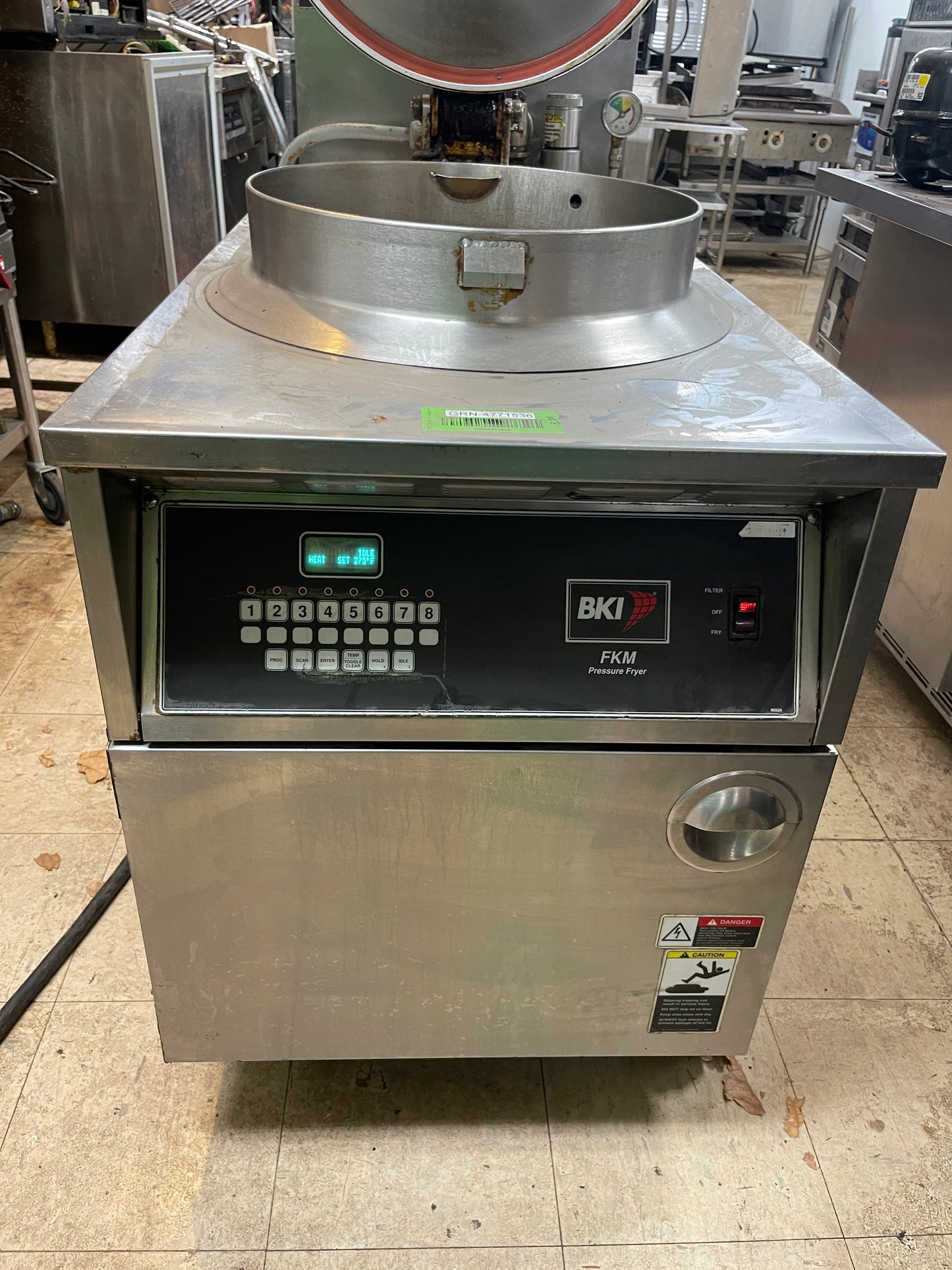 Used BKI FKM-FC Electric Extra Large Volume Pressure Fryer Broaster 75lb 208V 3Ph