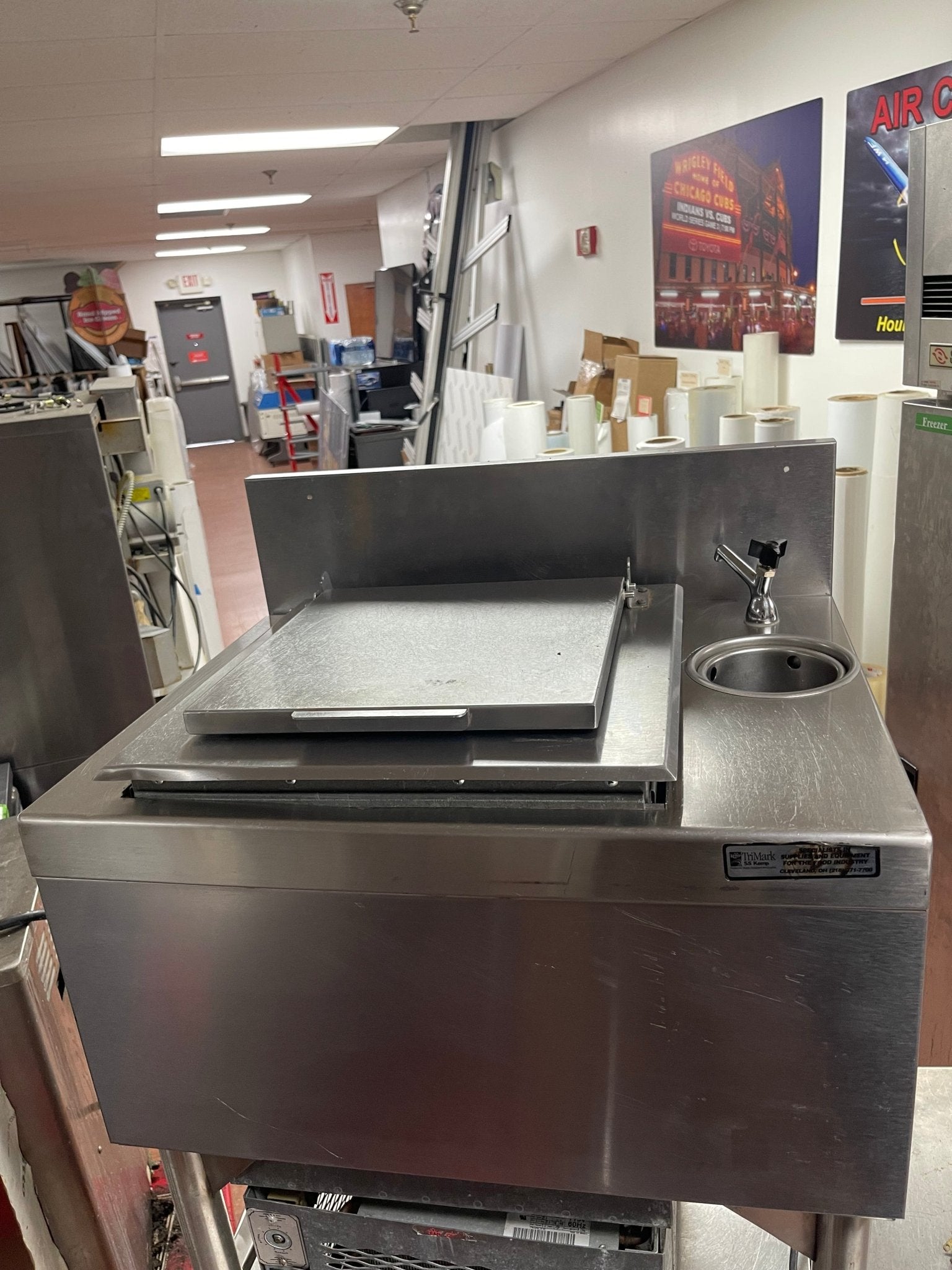 Used Perlick 24" Underbar 3 Gallon Ice Cream Freezer with 5" dipper well and Faucet 120V - Falcon Restaurant Supply - 1