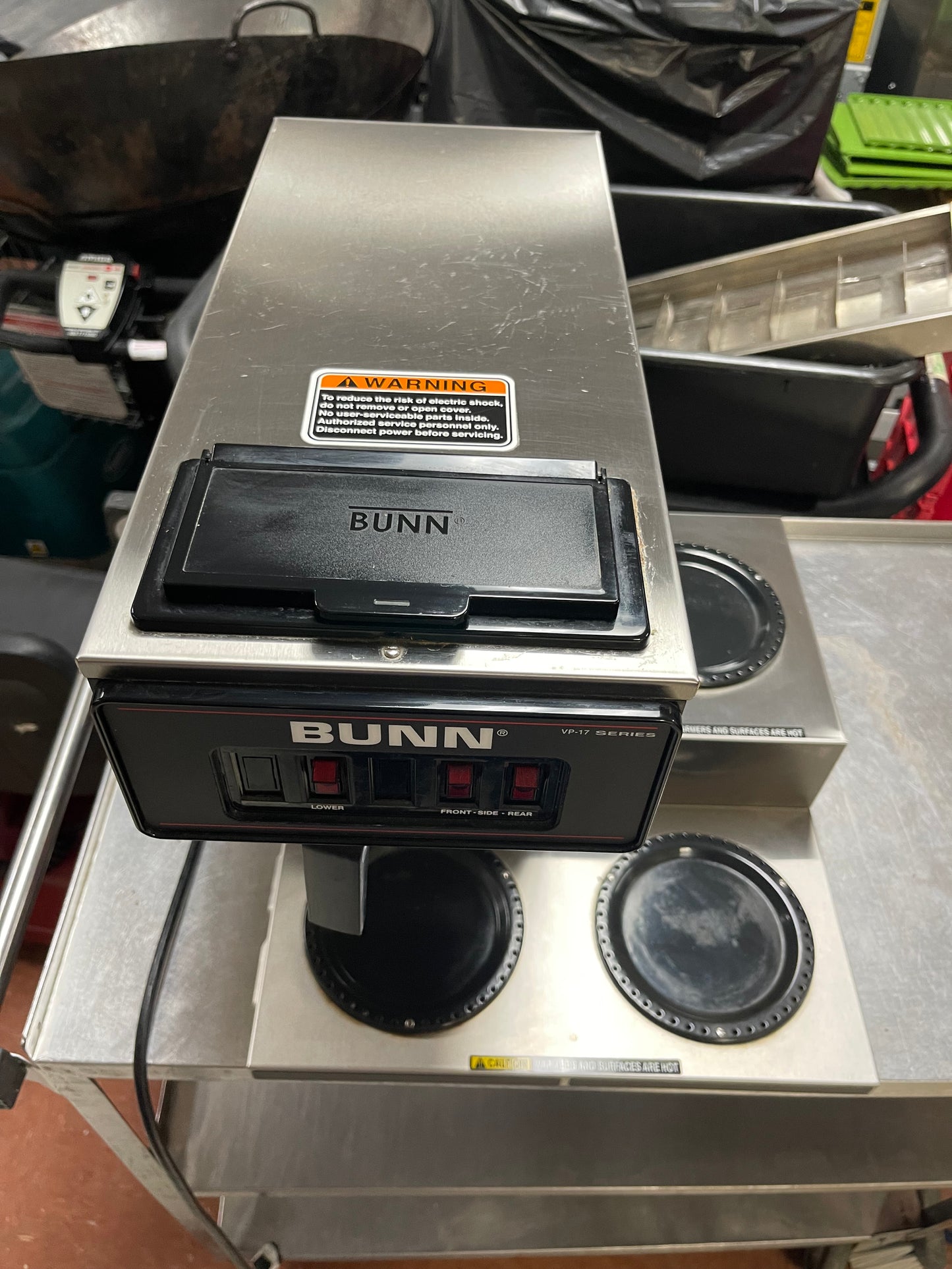 Used Bunn 13300.0013 VP17-3 Low Profile Pourover Coffee Brewer Machine with 3 Warmers 120V