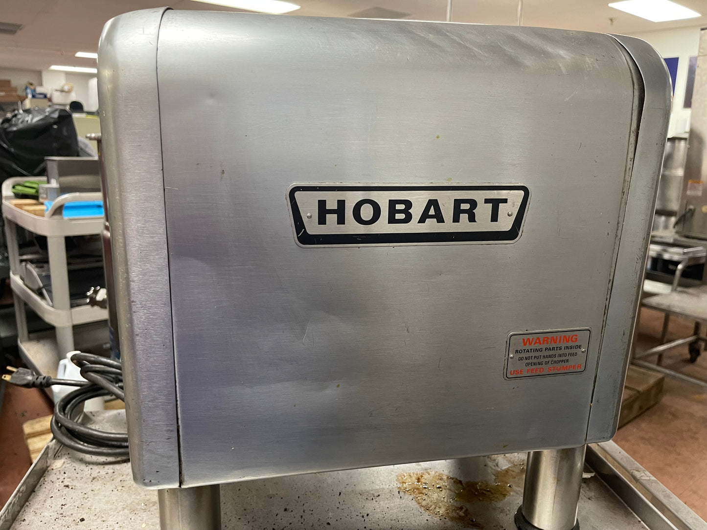 Used Hobart 4812 Vegetable Slicer Meat Grinder Chopper Motor Only 120V 1/2hp