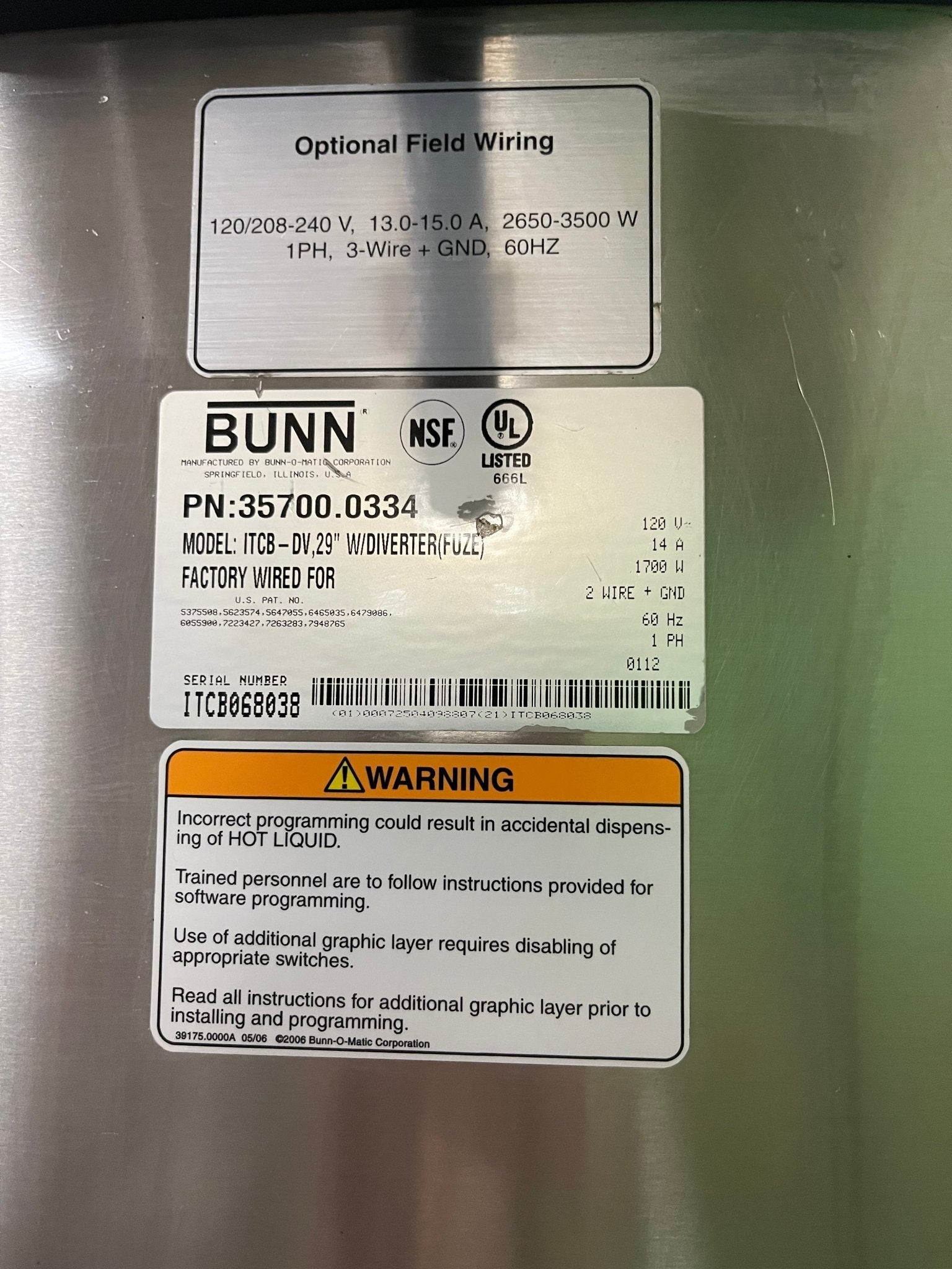 Used 29" Bunn Infusion ITCB - DV Iced Tea and Coffee Brewer Machine 120V - Falcon Restaurant Supply - 8