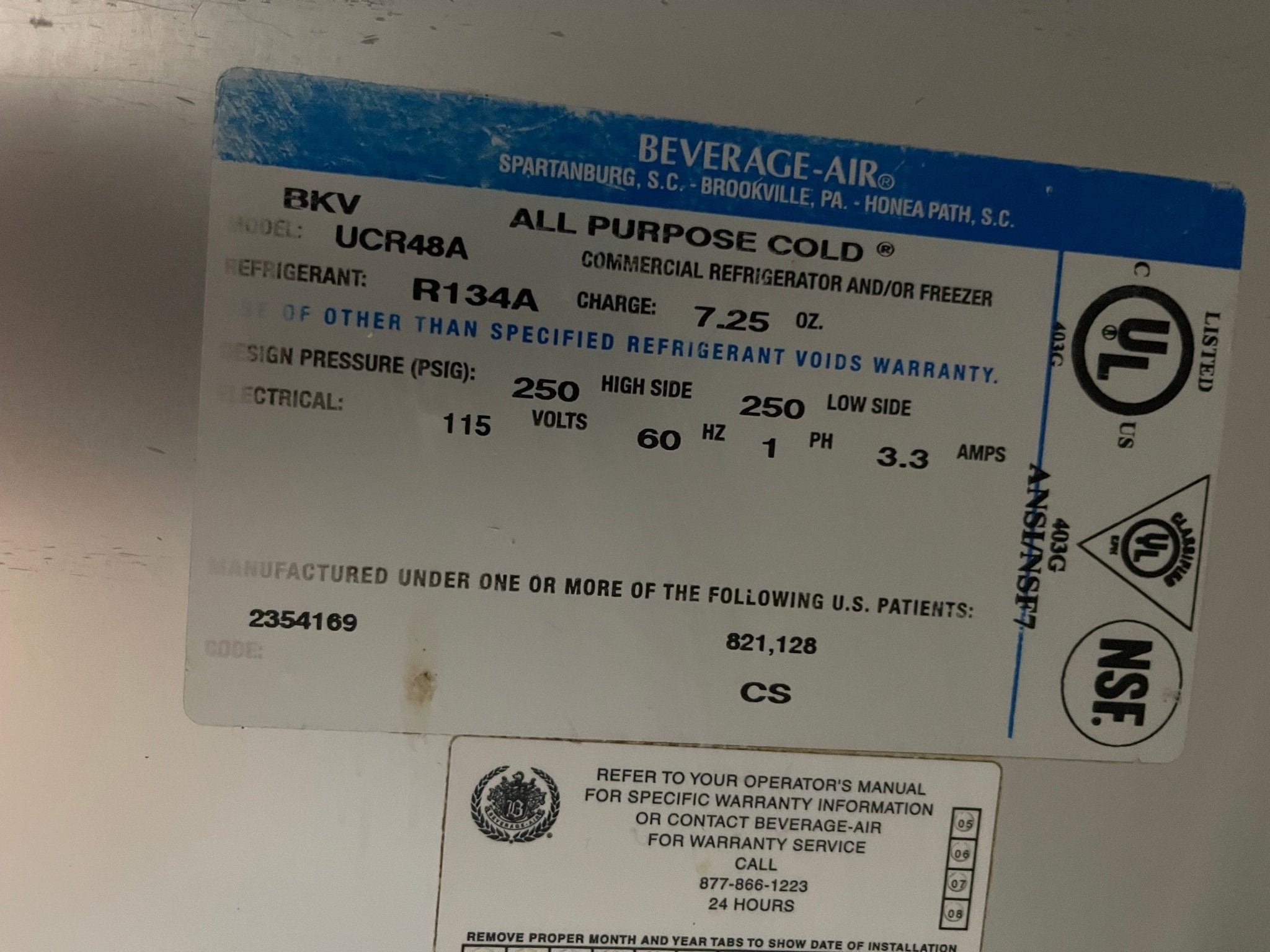 Used 48" Beverage - Air UCR48A Undercounter Stainless Steel Two Door Refrigerator 120V - Falcon Restaurant Supply - 8