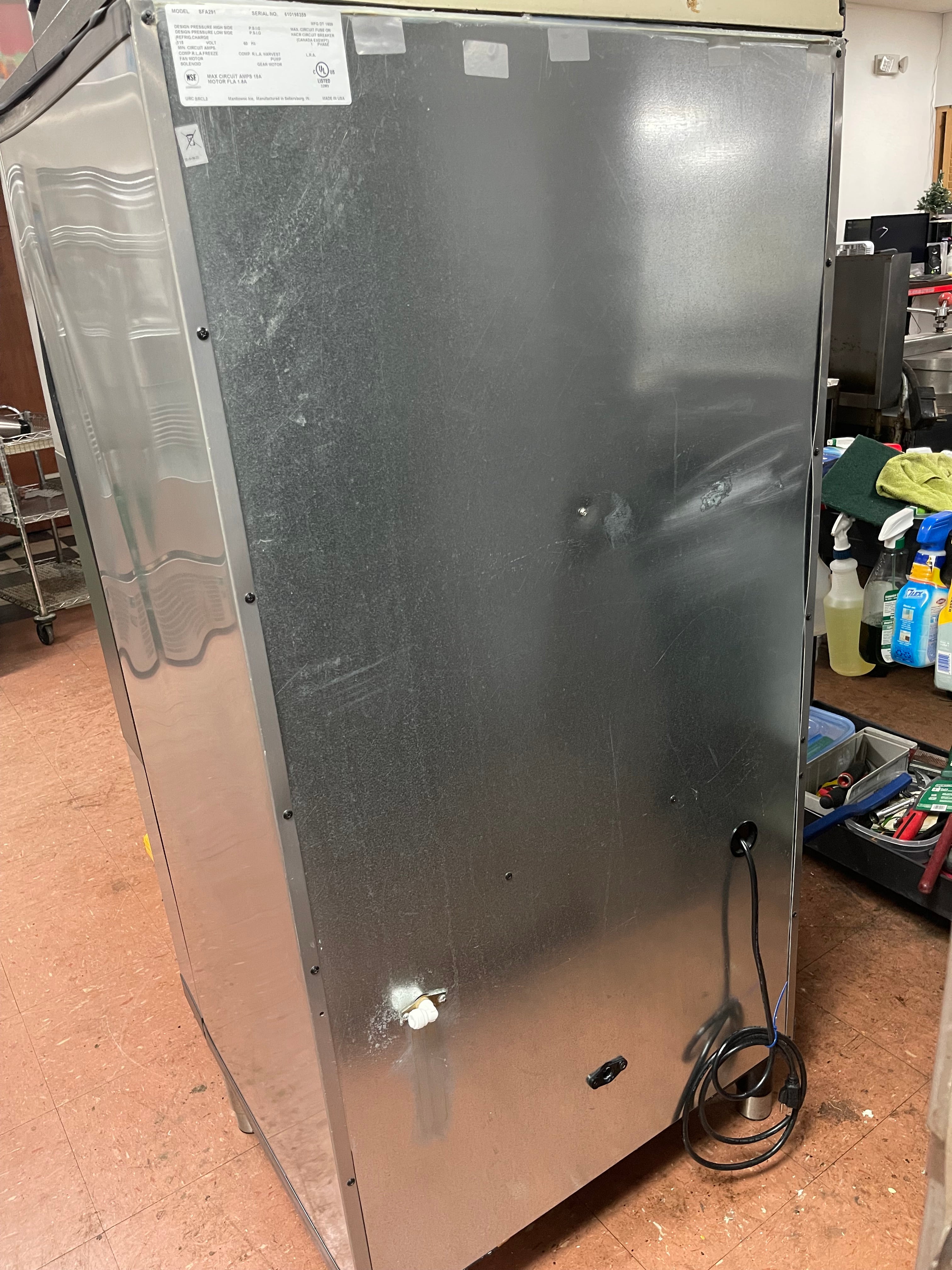 Used 30" Manitowoc SFA-291 Stainless Hotel Ice Dispenser Bin with Water Dispenser - 180lb 120V