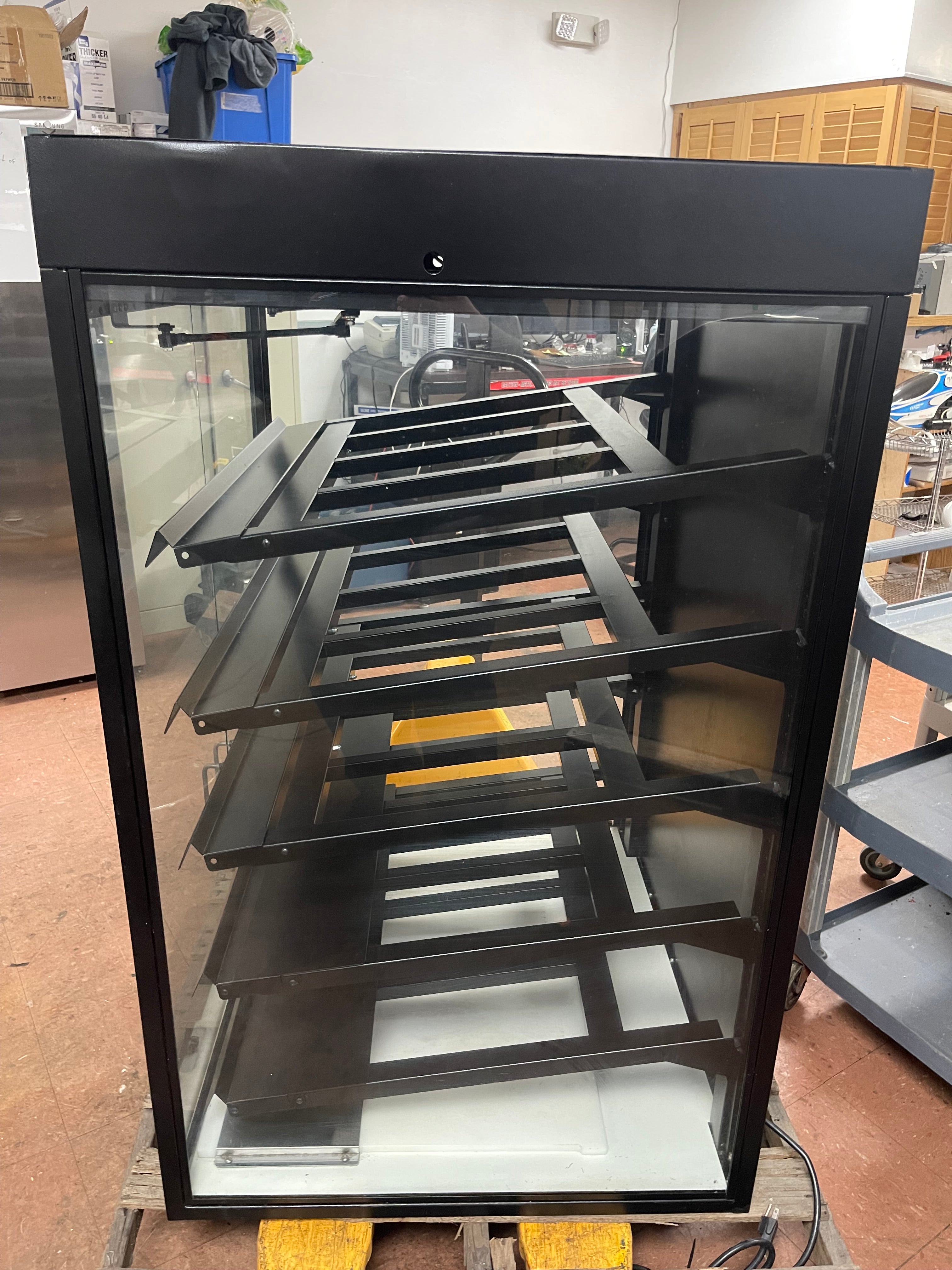 38"x52" Royston Glass 2 Door lighted Display Case Merchandiser Cabinet with 5 Shelves 120V - Shed