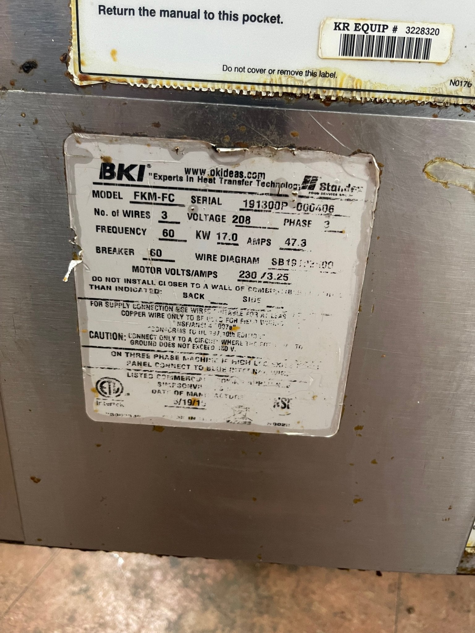 Used BKI FKM - FC Electric Extra Large Volume Pressure Fryer Broaster 75lb 208V 3Ph - Falcon Restaurant Supply - 13