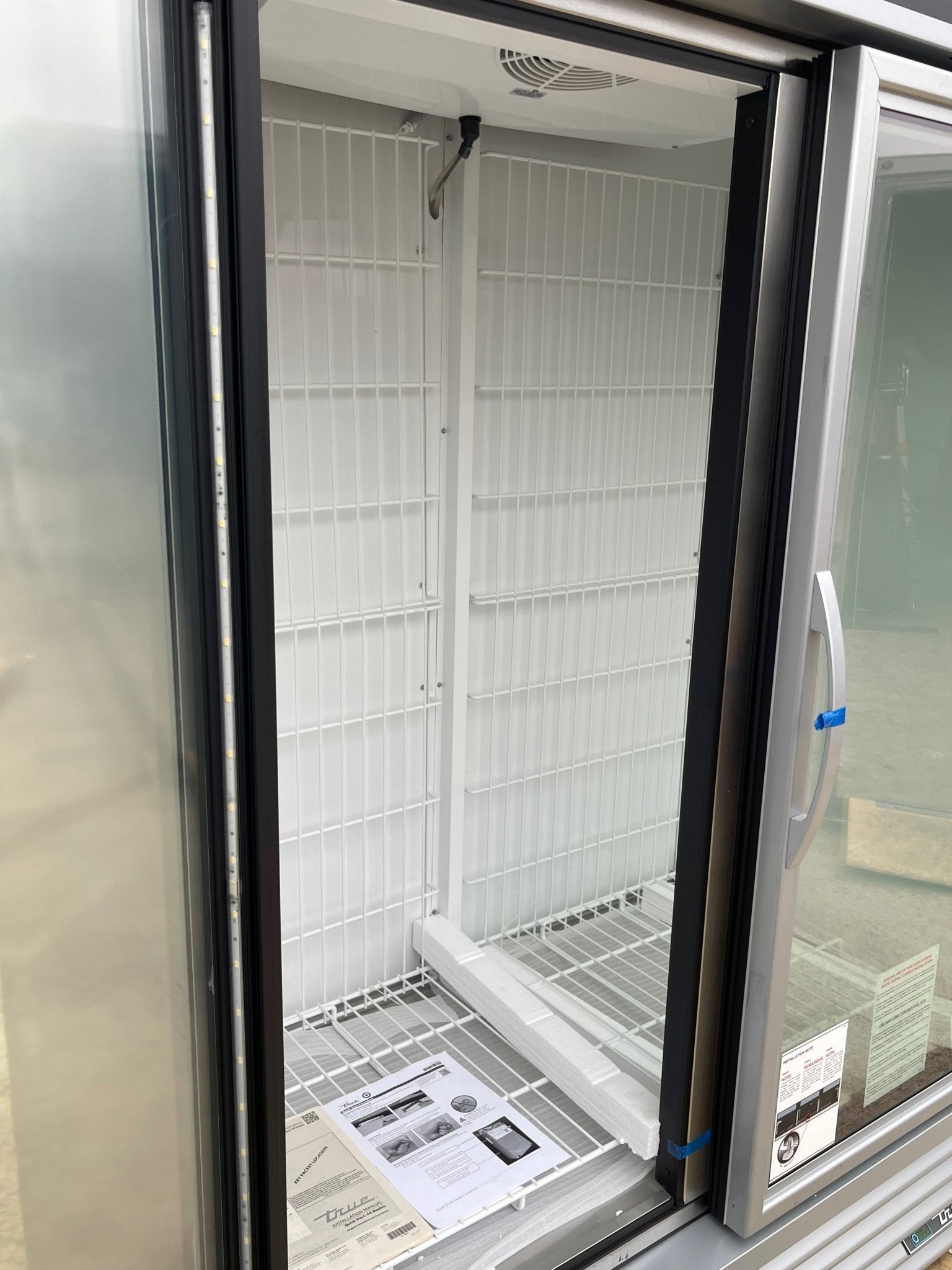 New 2023 54" True GDIM - 49NT - HC~TSL01 Glass 2 Door Bag Ice Merchandiser Indoor Freezer 120V - Falcon Restaurant Supply - 9