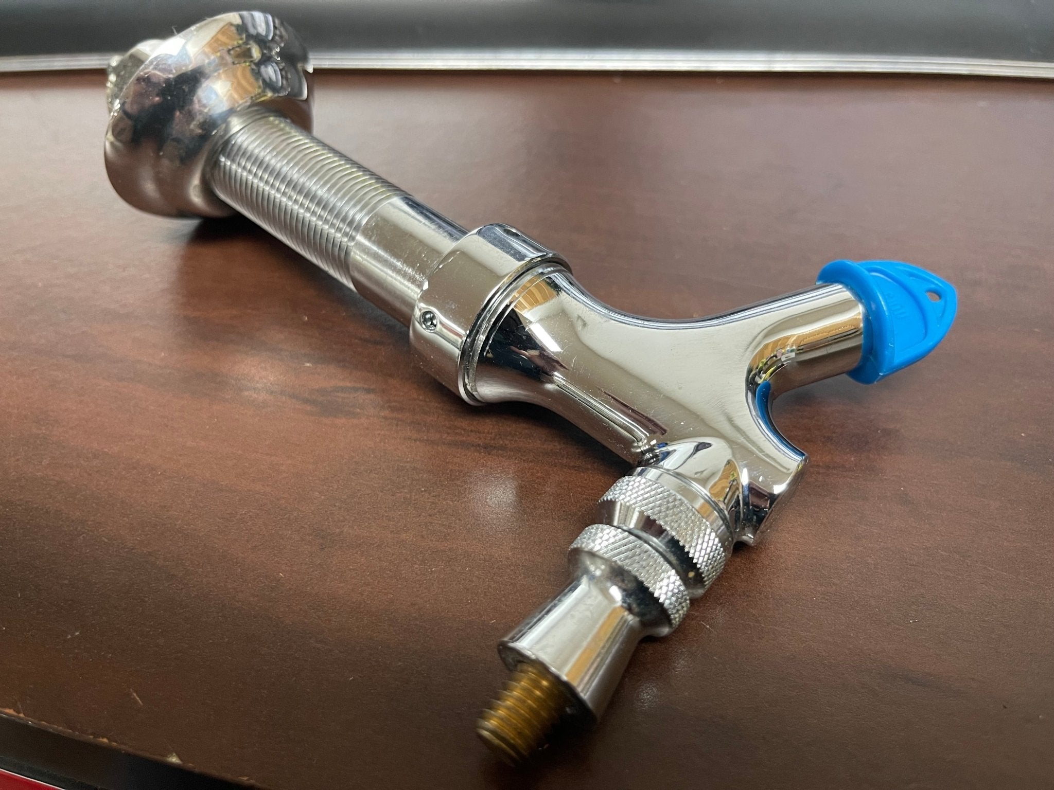 Used Complete Beer Tap Stainless Faucet, 4" Shank and 1/4" Barbed Nipple - Falcon Restaurant Supply - 3