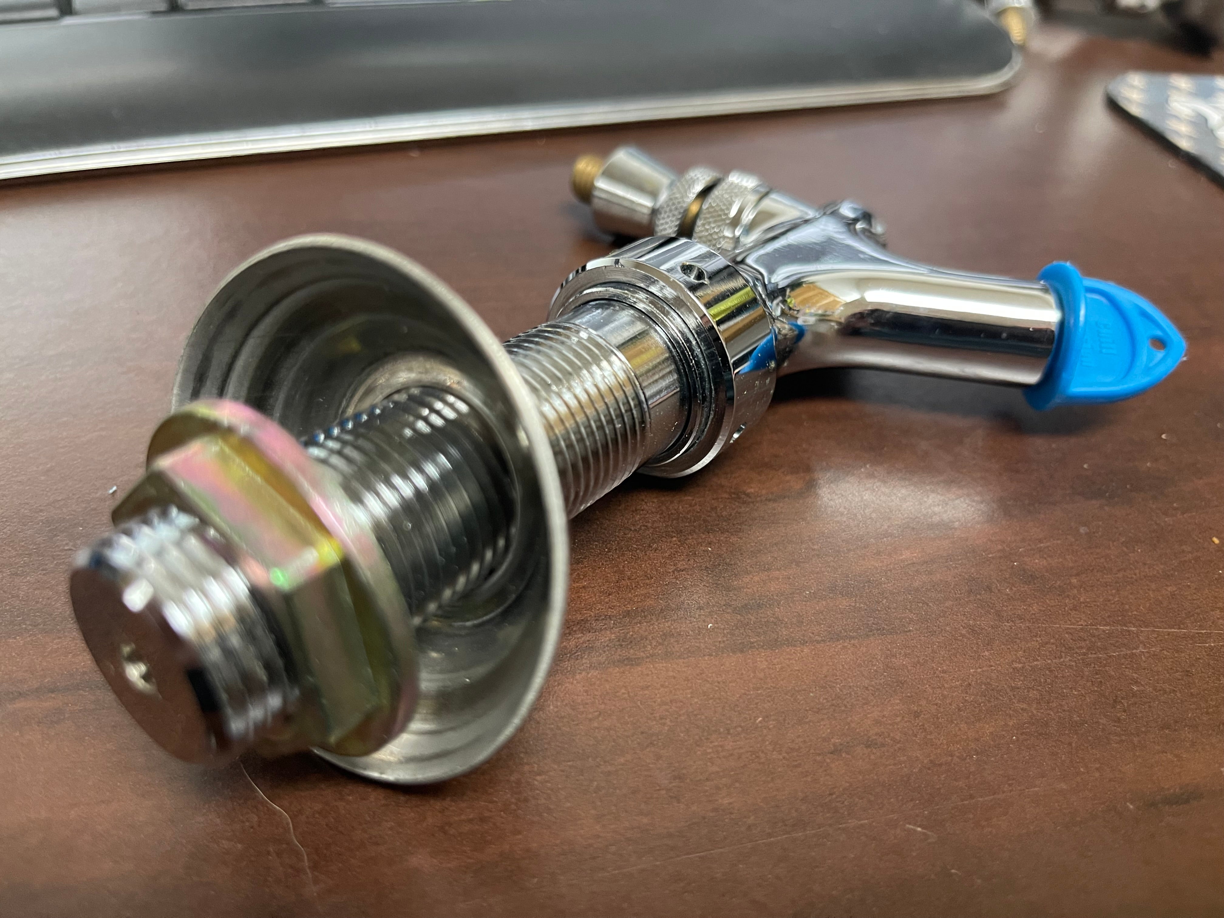 Used Complete Beer Tap Stainless Faucet With a 3" Shank