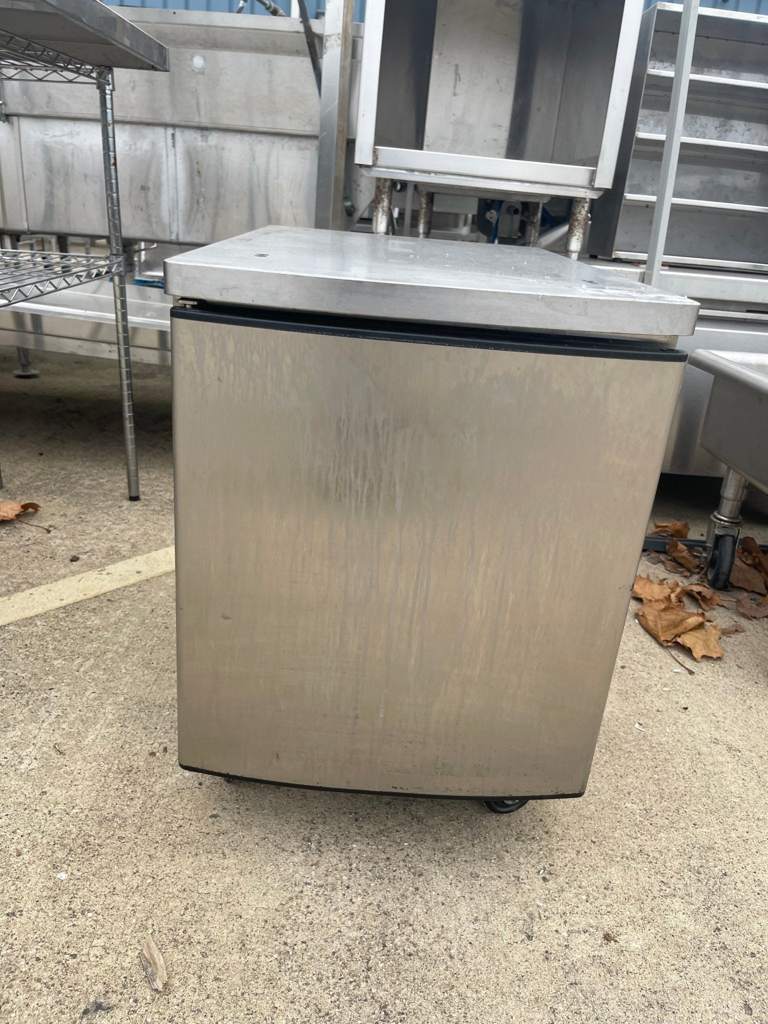Used Taylor C706 - C709 Ice Cream Machine Stainless Cart with Door and Casters - SS278 - Falcon Restaurant Supply - 2