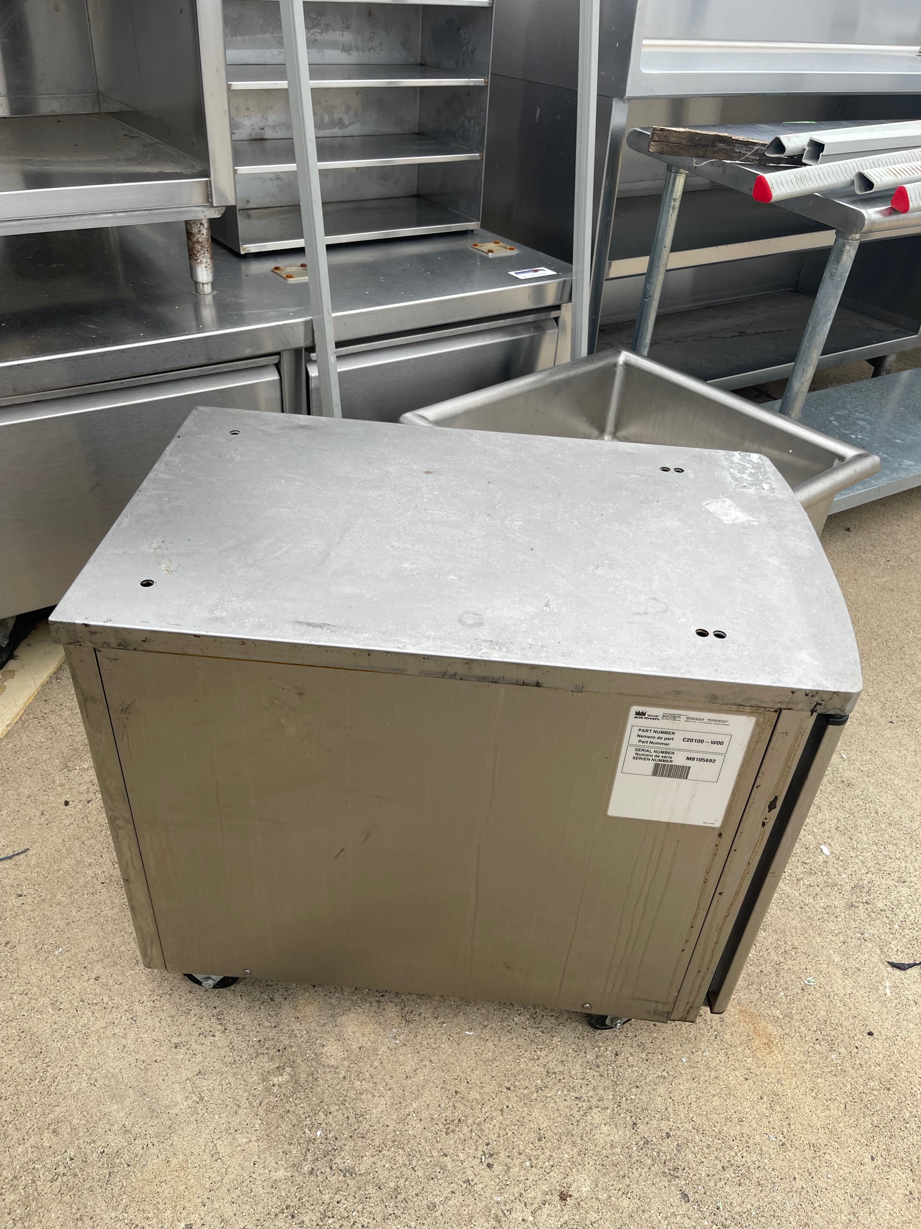 Used Taylor C706 - C709 Ice Cream Machine Stainless Cart with Door and Casters - SS278