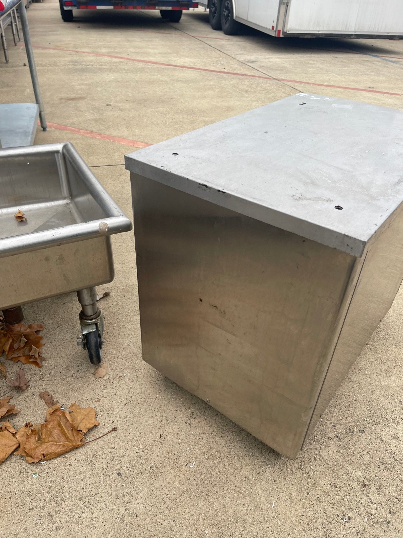 Used Taylor C706 - C709 Ice Cream Machine Stainless Cart with Door and Casters - SS278 - Falcon Restaurant Supply - 6