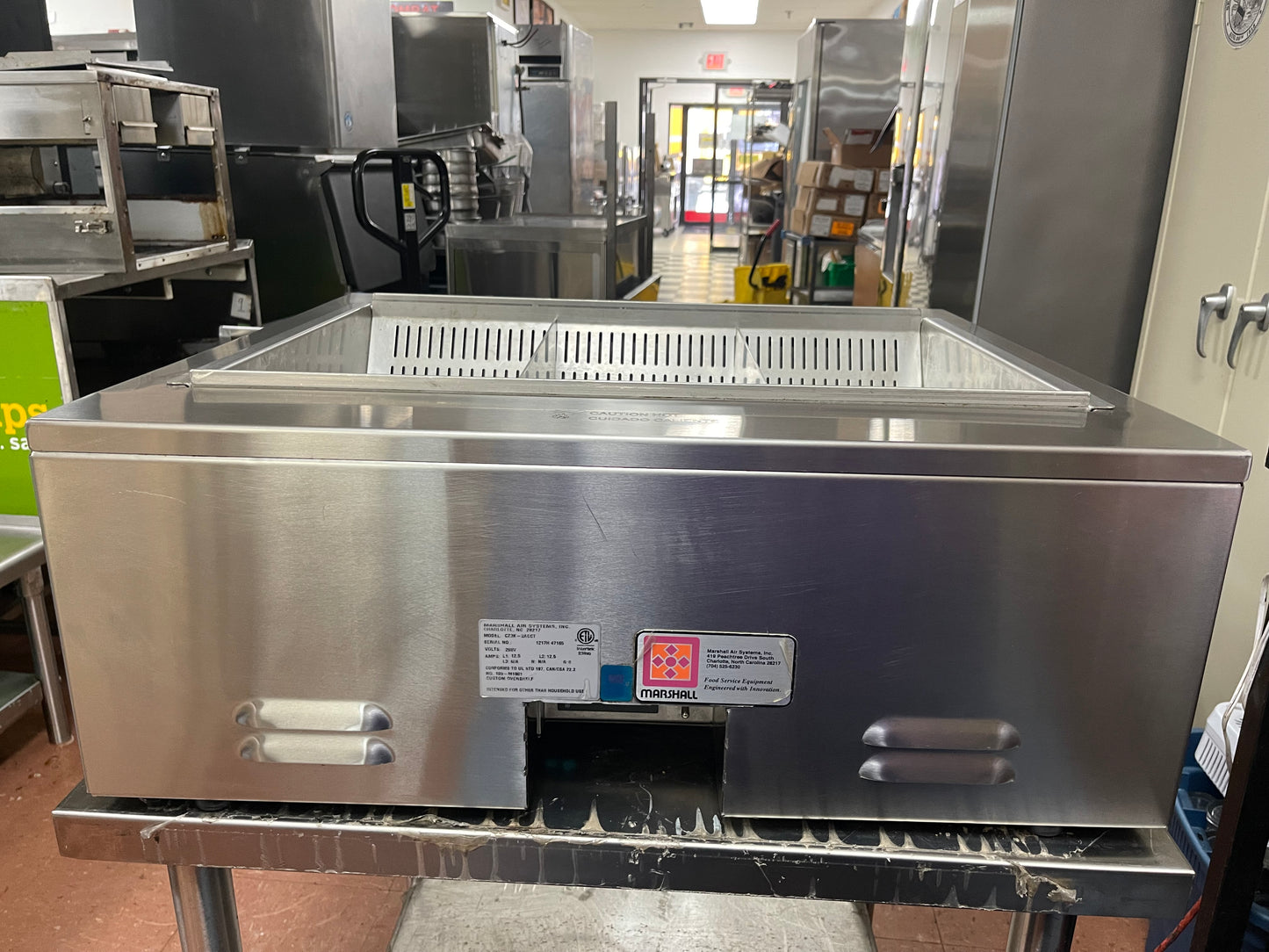 Used Marshall CZ3K-2ACCT Stainless Fryer Dump Station Warmer Holding 220V