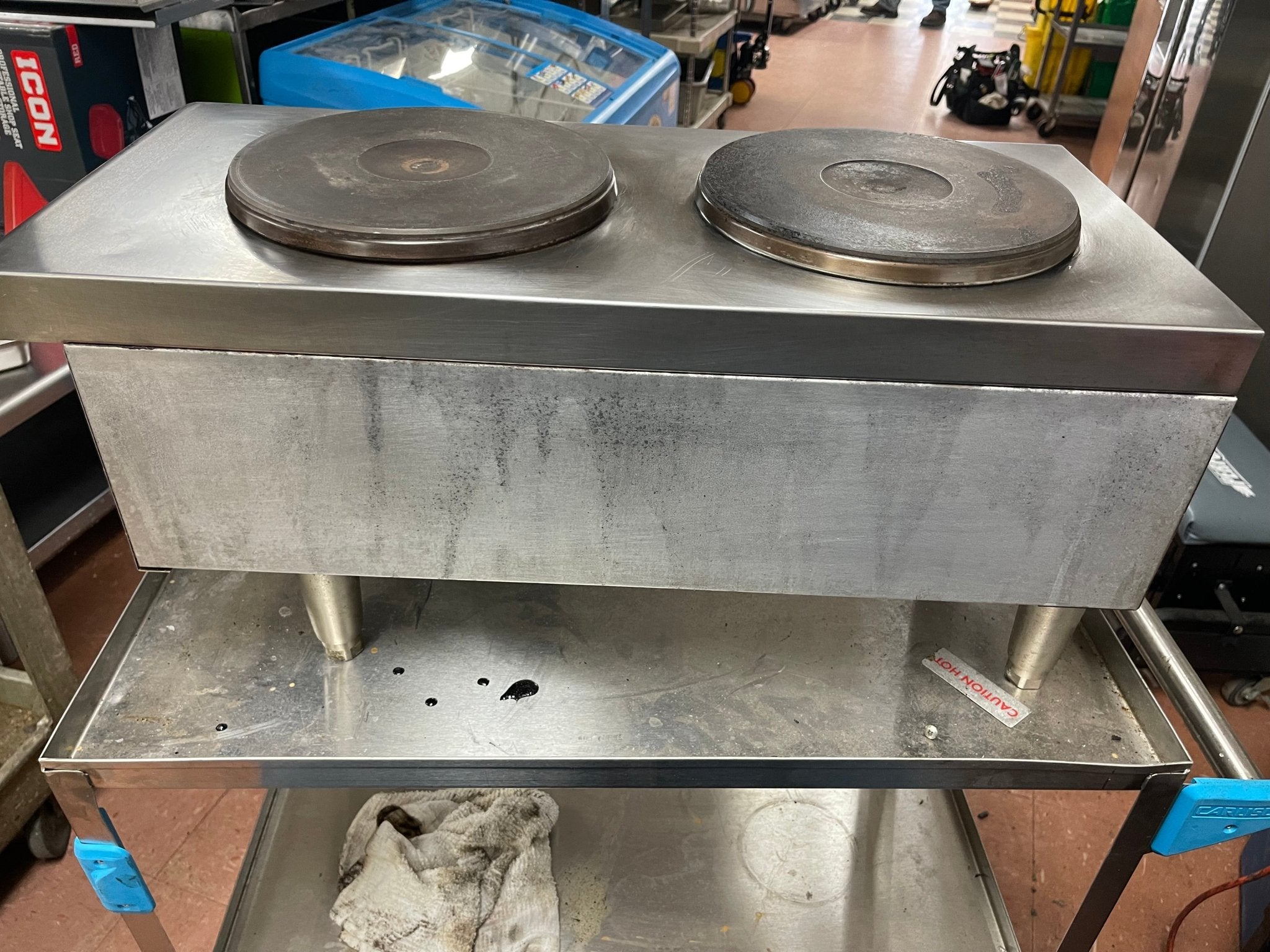 Used 12" Star - Max 502FF Two Element Countertop Electric Hot Plate 208/240, 1PH - Falcon Restaurant Supply - 3