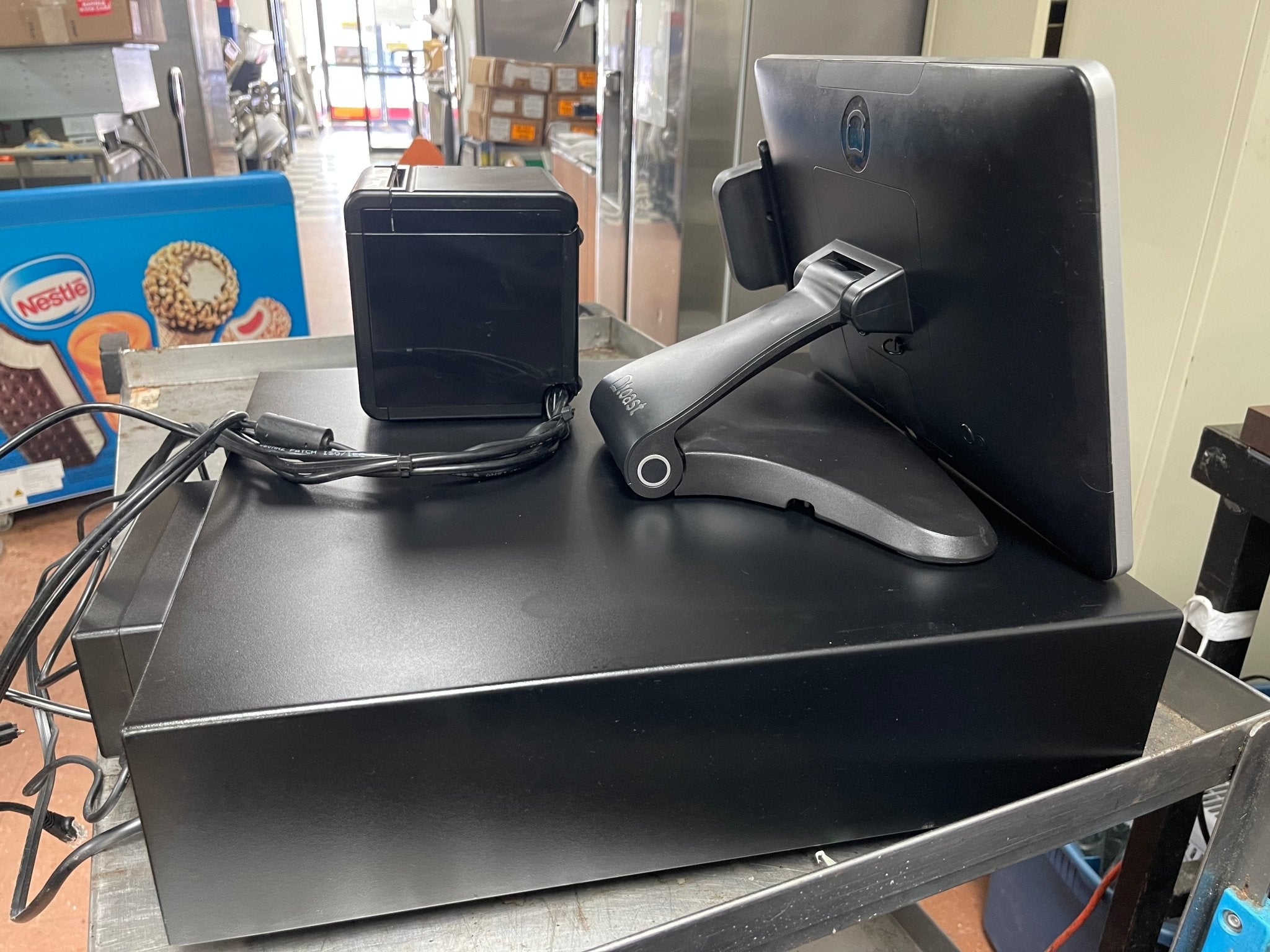 Used Toast Touch Screen POS System with Cash Drawer, Printer and Card Reader - Falcon Restaurant Supply - 4