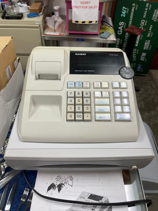 Used Casio PCR-262 Cash Register System with User Manual