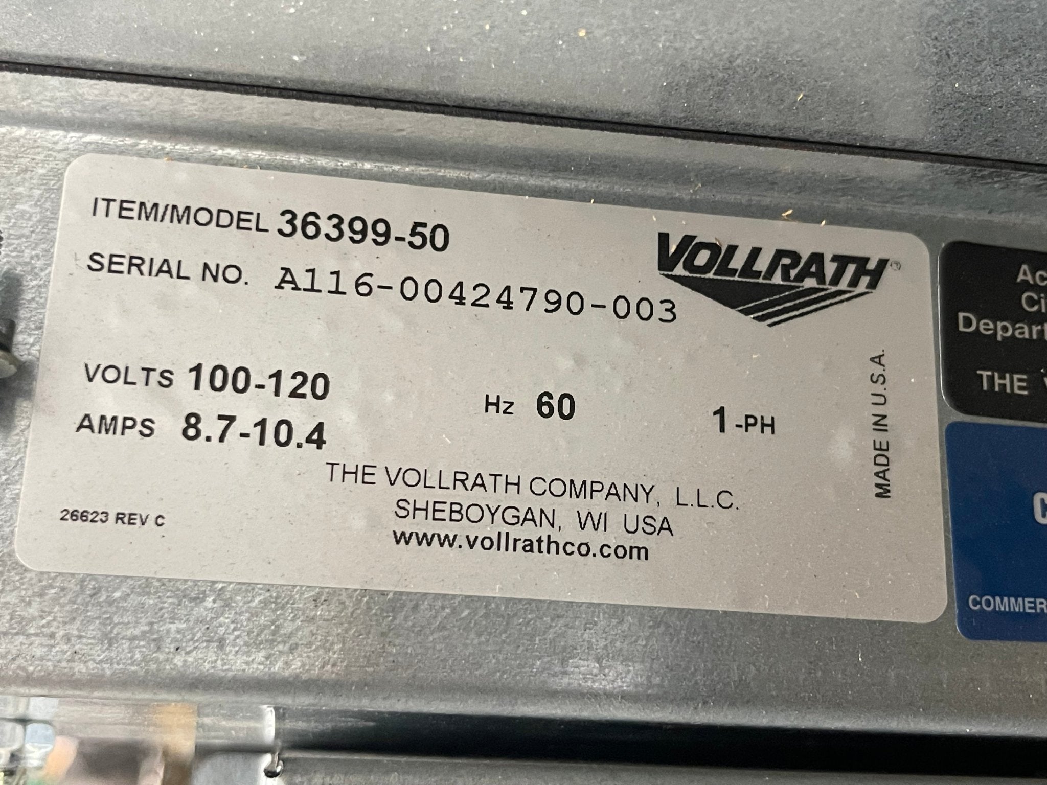 Used Vollrath 36399 Modular Drop In Two Compartment Hot Food Well with Drain 120V - Falcon Restaurant Supply - 9