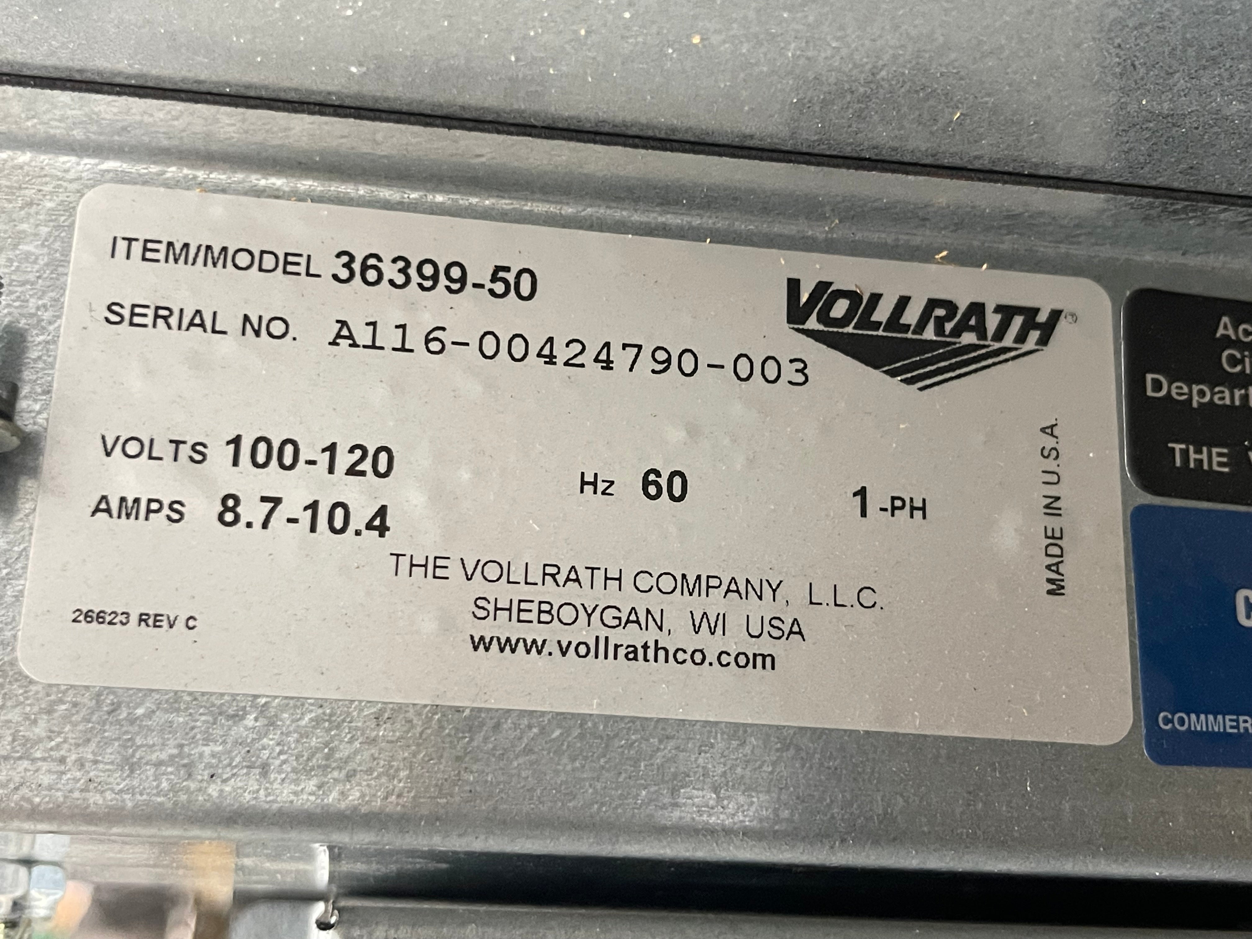 Used Vollrath 36399 Modular Drop In Two Compartment Hot Food Well with Drain 120V