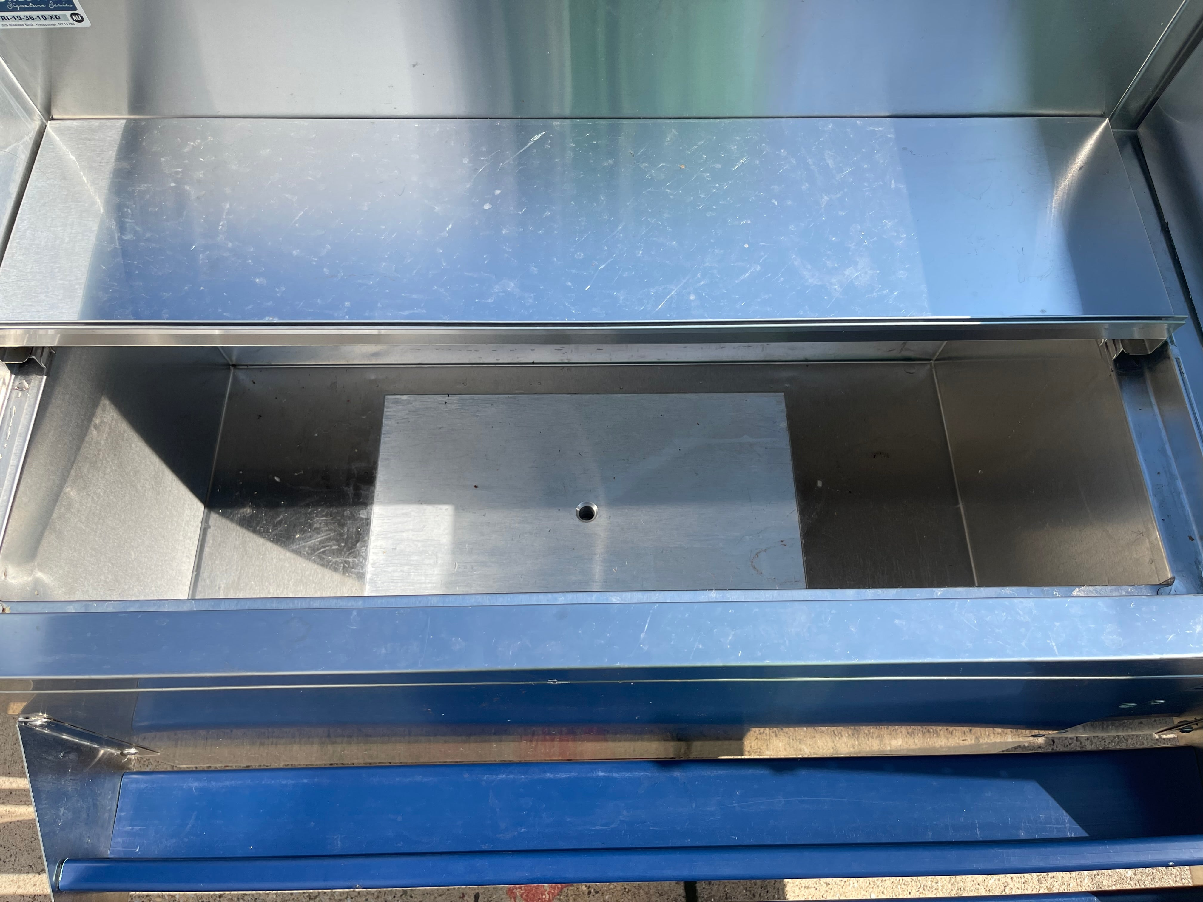 Used Advance Tabco Prestige Series Stainless Steel Underbar Ice Bin with 10-Circuit Cold Plate - SS67