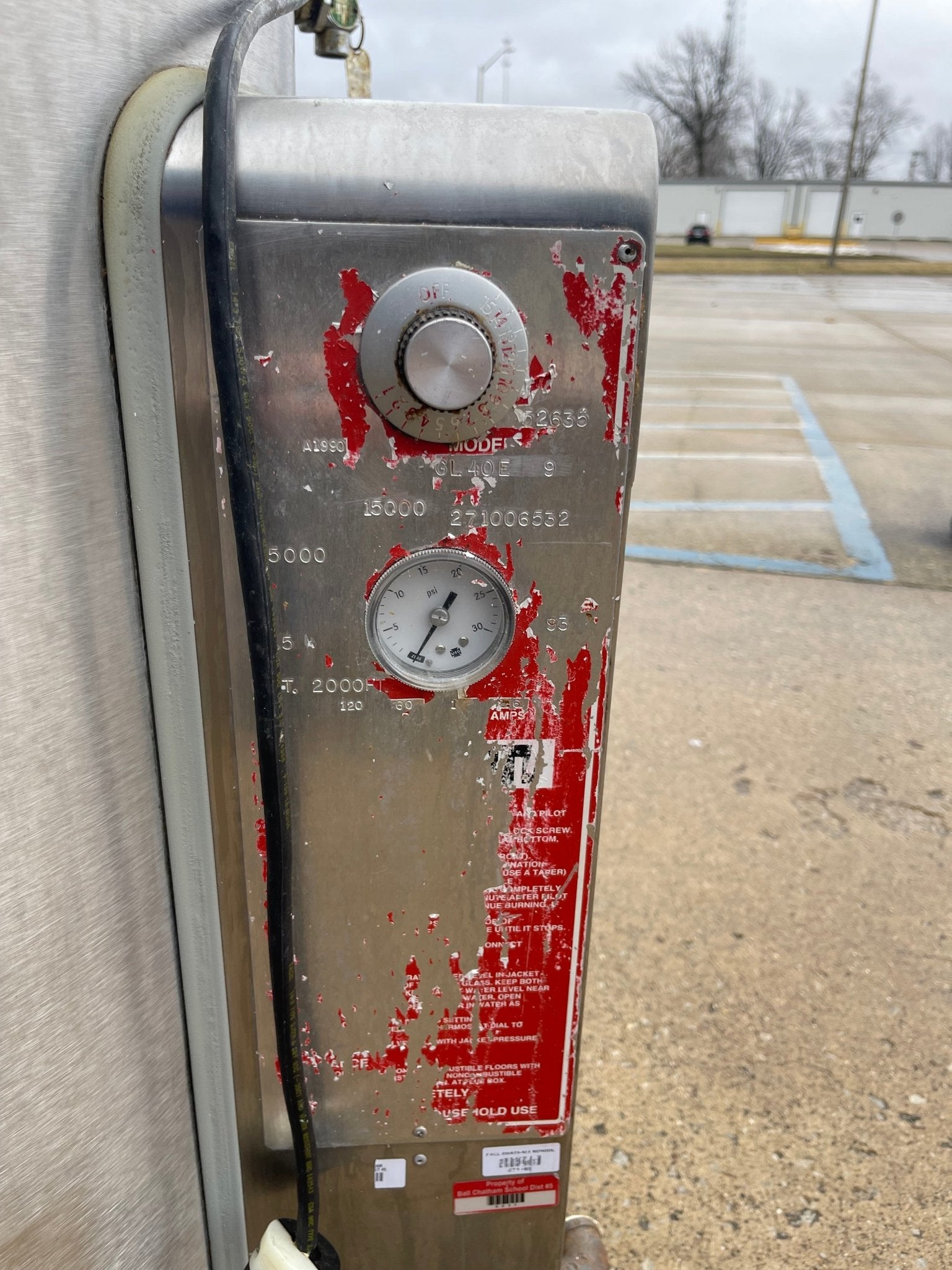 Used Vulcan GL40E 40 Gallon NG Stainless Jacketed Steam Kettle 105,000BTU - Falcon Restaurant Supply - 3