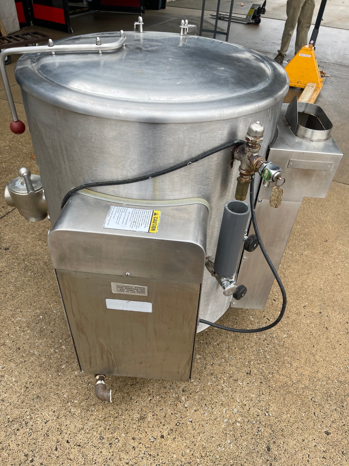 Used Vulcan GL40E 40 Gallon Stainless Jacketed Steam Kettle 105,000BTU