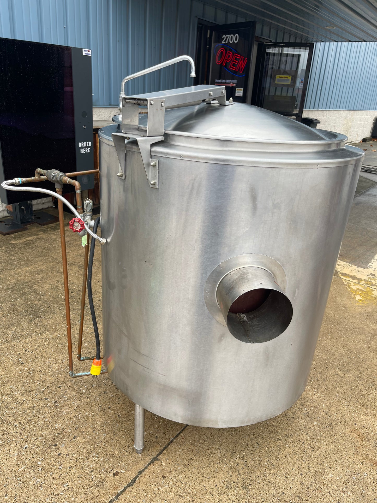 Used Groen AH/1E-60 Stainless 60 gal Steam Kettle Stationary, 2/3 Jacket, NG 145,000BTU