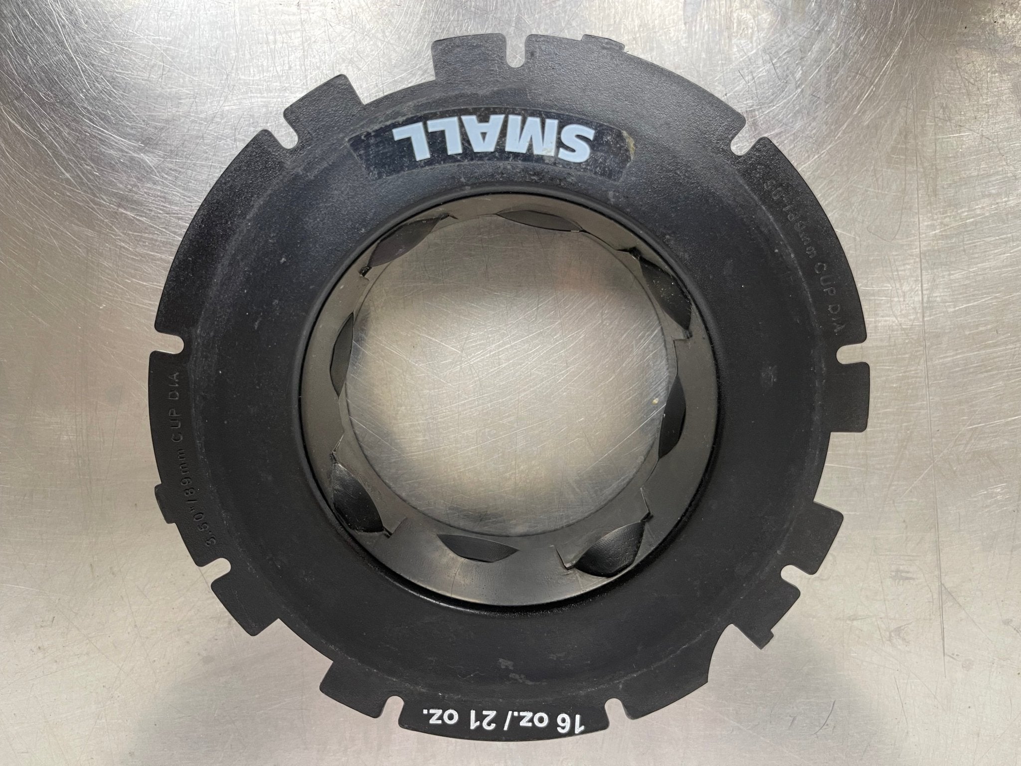 Used San Jamar C2410C18 Commercial Cup Sleeve Dispenser, Drop In with 16oz/21oz insert - Falcon Restaurant Supply - 6