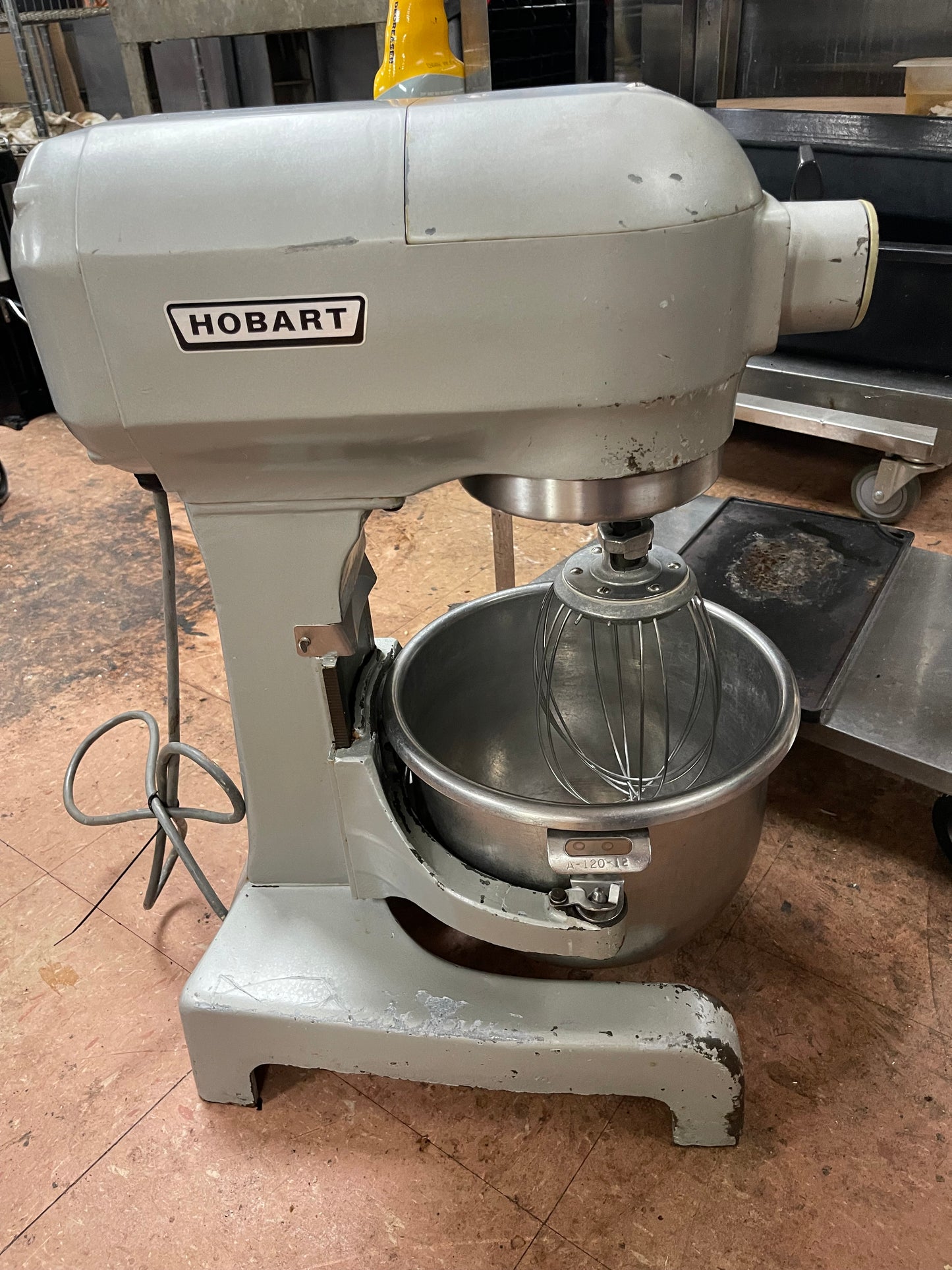 Used Hobart A120 Stand Mixer with Whisk and Bowl 12qt 120V