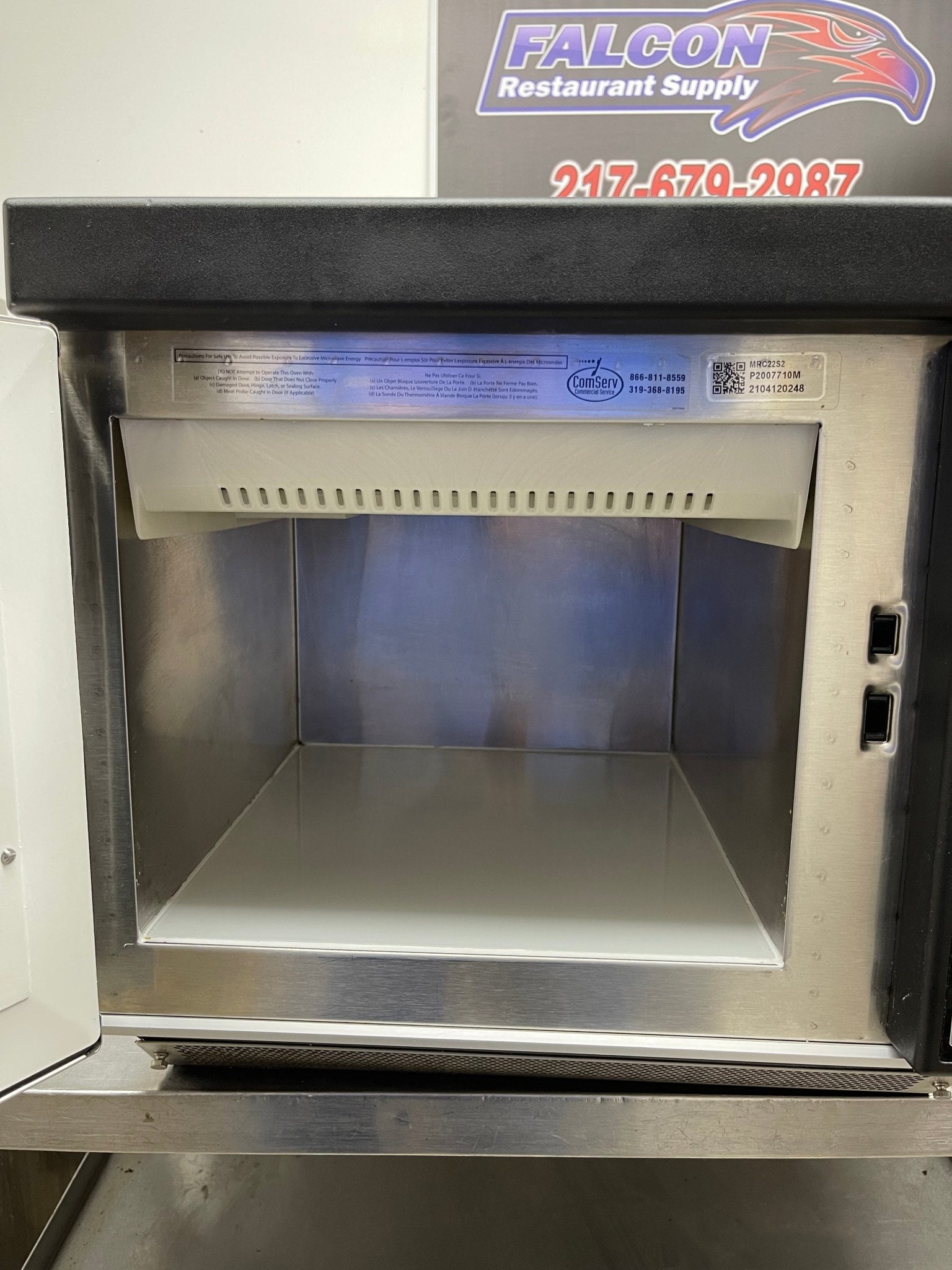 Used Amana Menumaster MRC22S2 Commercial Microwave 2200 Watt with Screen 220V - Falcon Restaurant Supply - 3