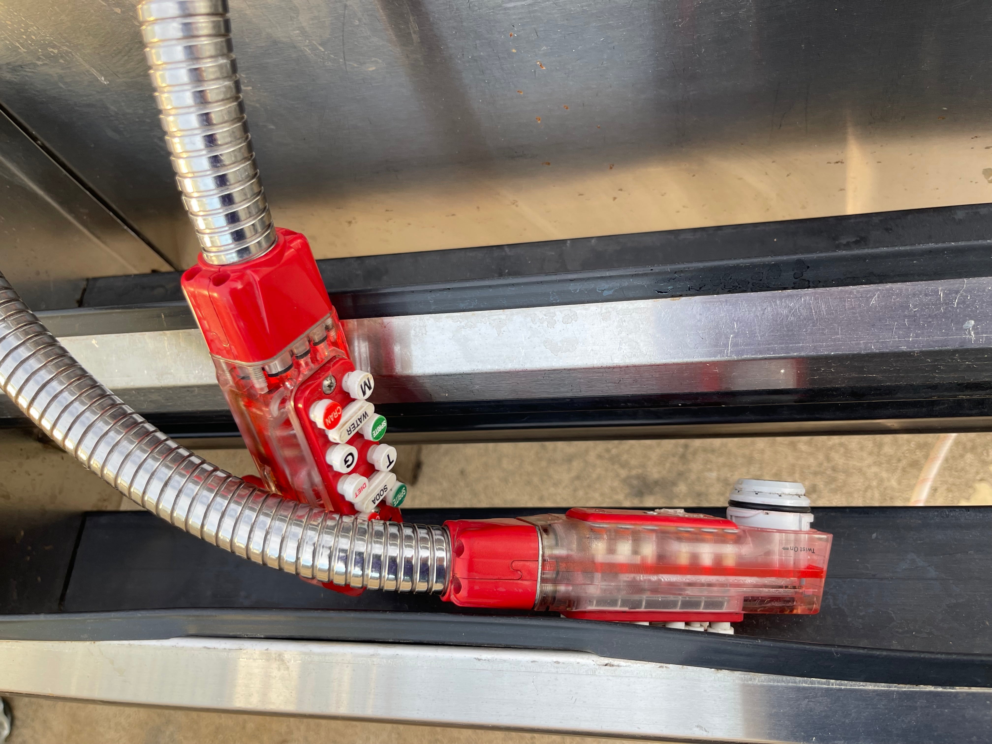 Used Krowne Custom Stainless Cocktail/Drink Station with Sink, Ice Bin and 2 Soda Guns - SS279