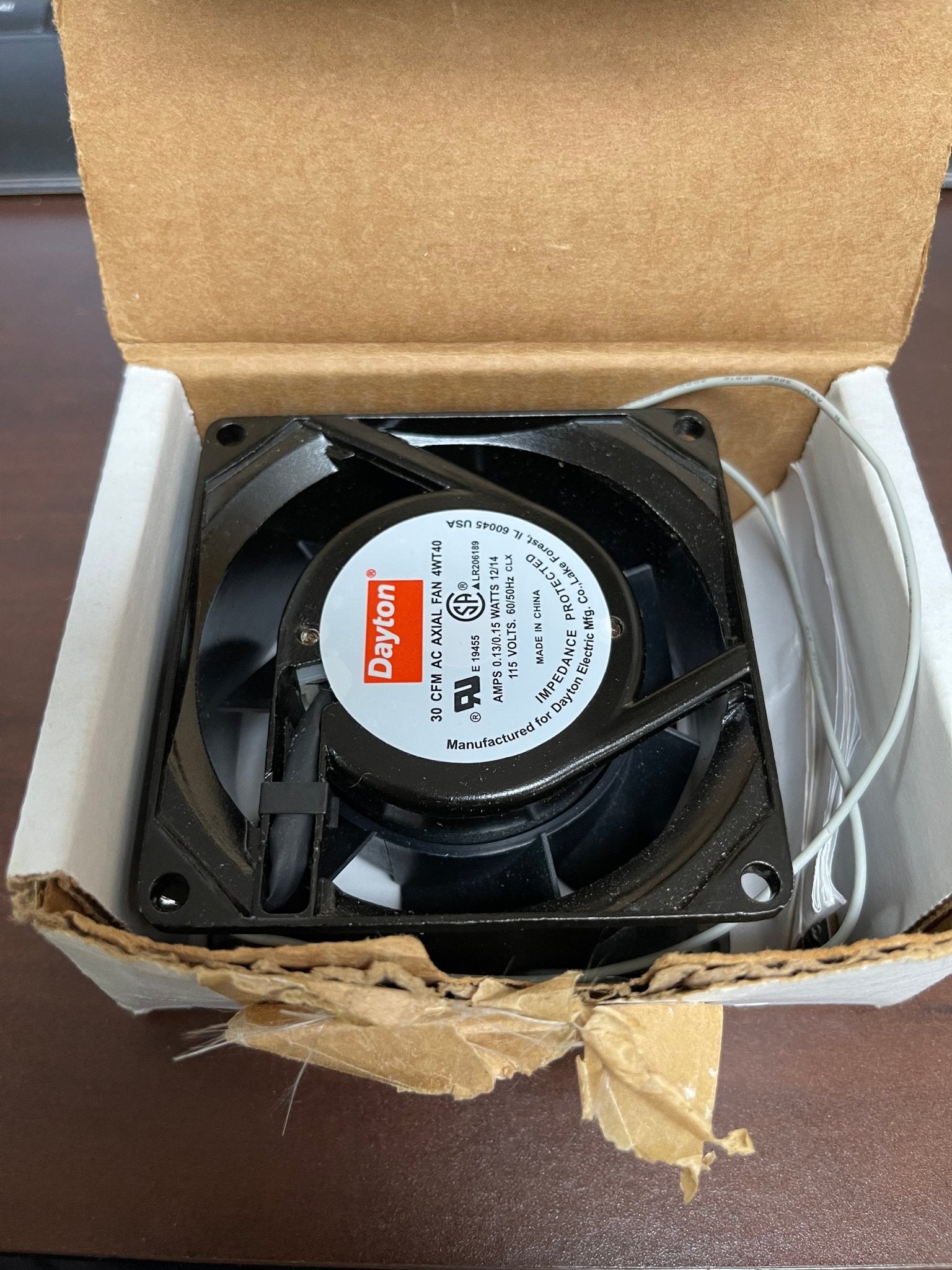 New Dayton Vulcan Holding Cabinet Axial Fan 120V 3.50" x 3.50" 00 - 960587 - Falcon Restaurant Supply - 4