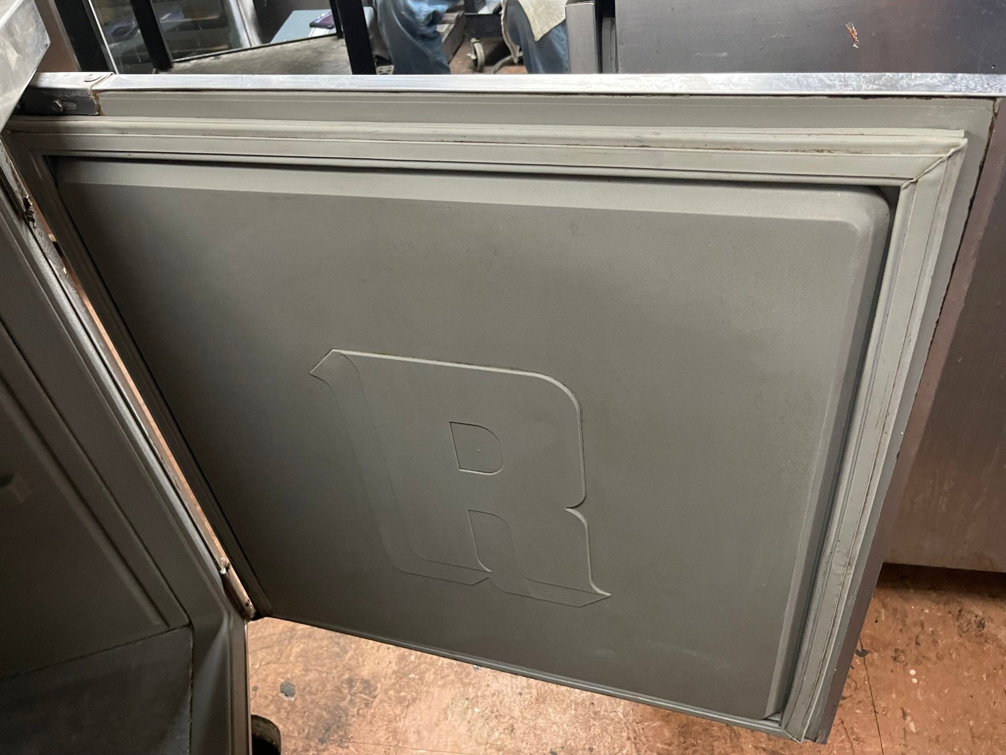 Used 72" Randell 9235 - 32 Stainless 2 Door Worktop Refrigerator with Casters 120V - Falcon Restaurant Supply - 9