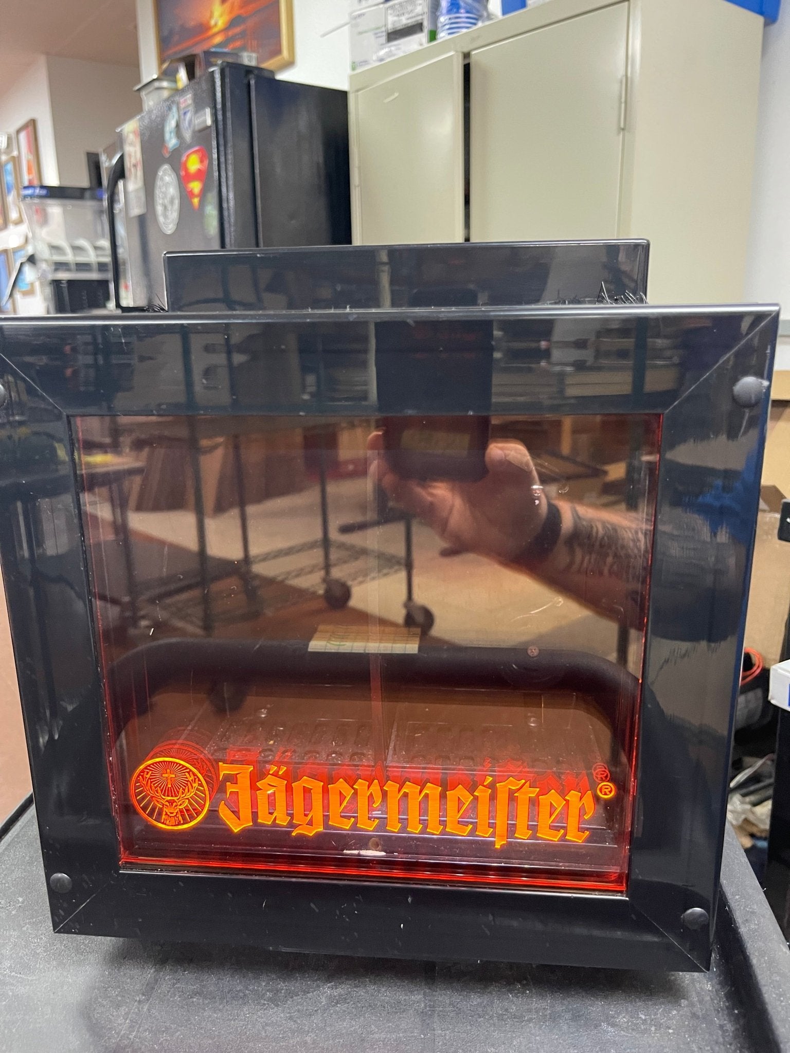 Used Jagermeister Speed Pour Shot Freezer 2 Bottle Commercial Bar 120V - Shir - Falcon Restaurant Supply - 1