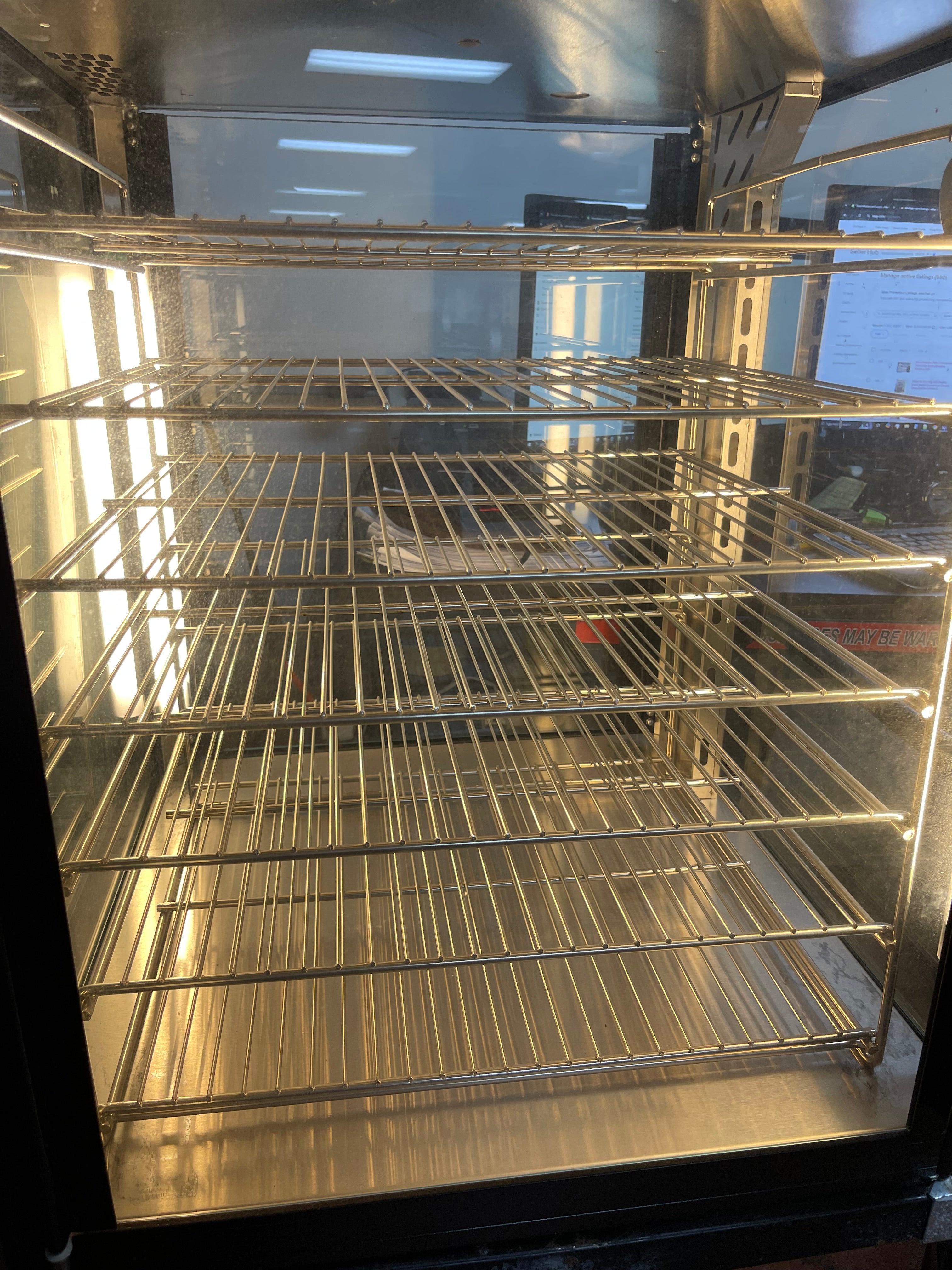 Used Hatco FSDT-2X Tall Two Door Warming Display Merchandiser w/ Rack - 120V